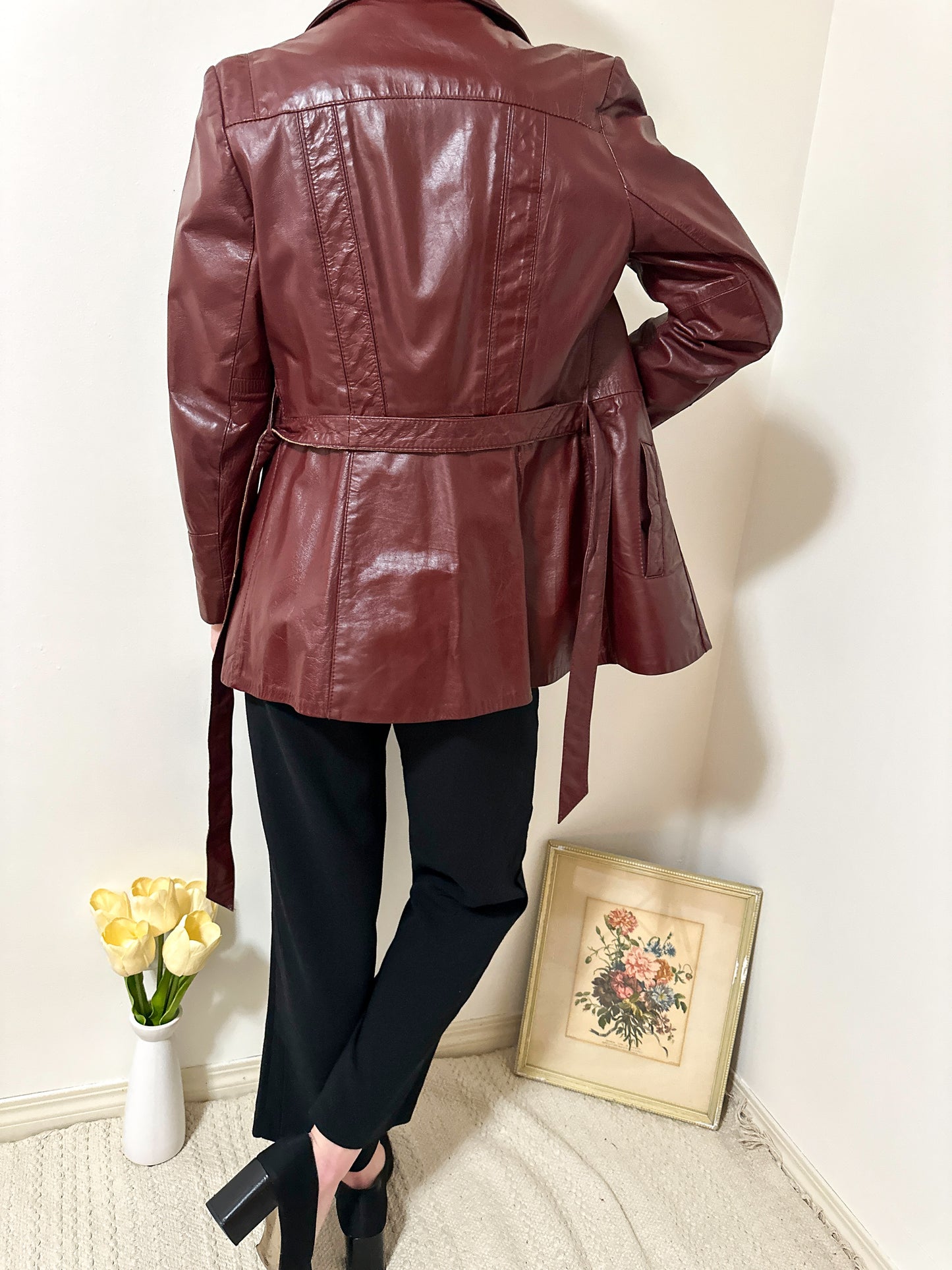 Vintage x Sears Burgundy Leather Jacket (M)