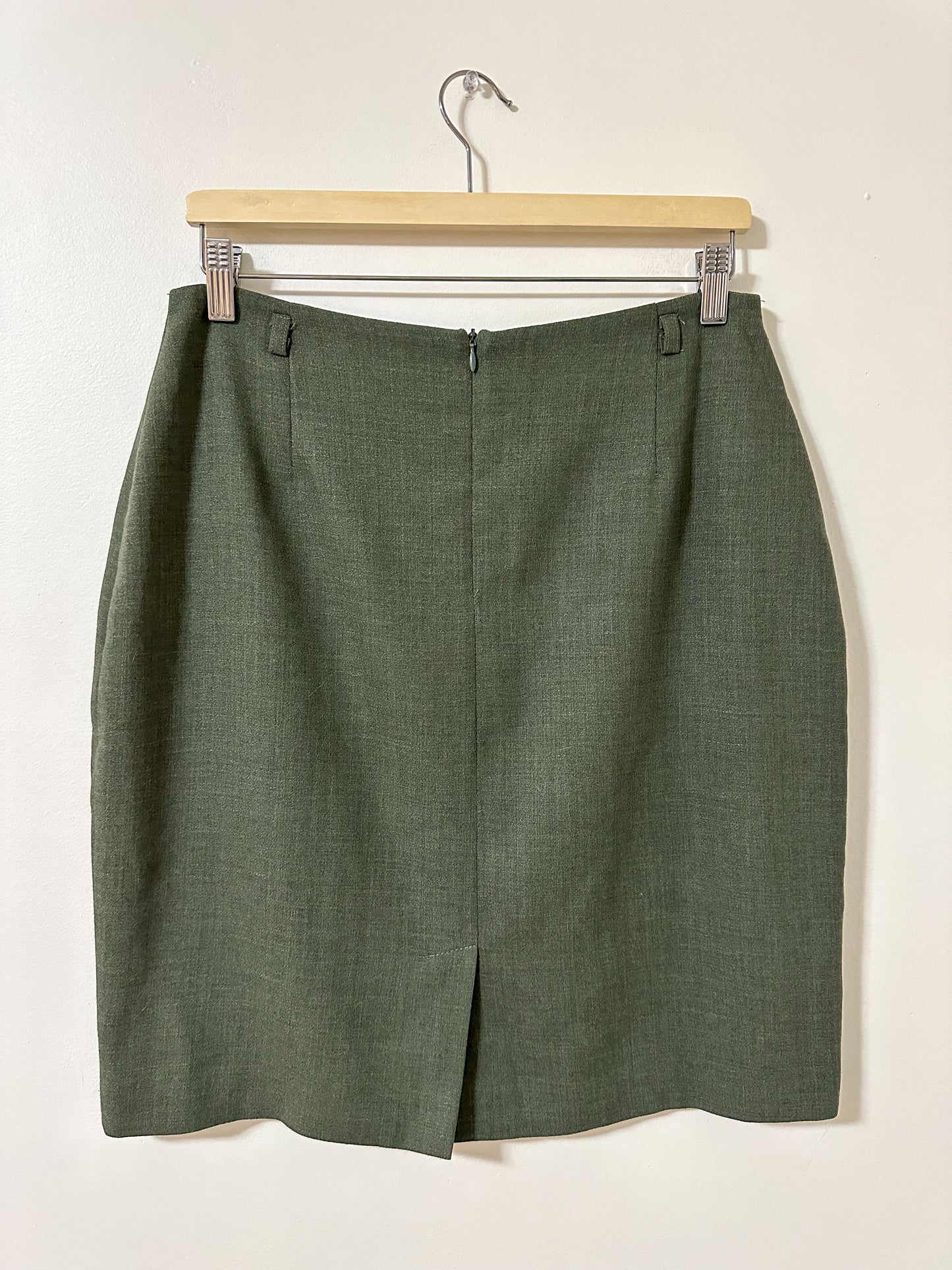 Vintage x Femme De Carriere Wool Skirt (L)