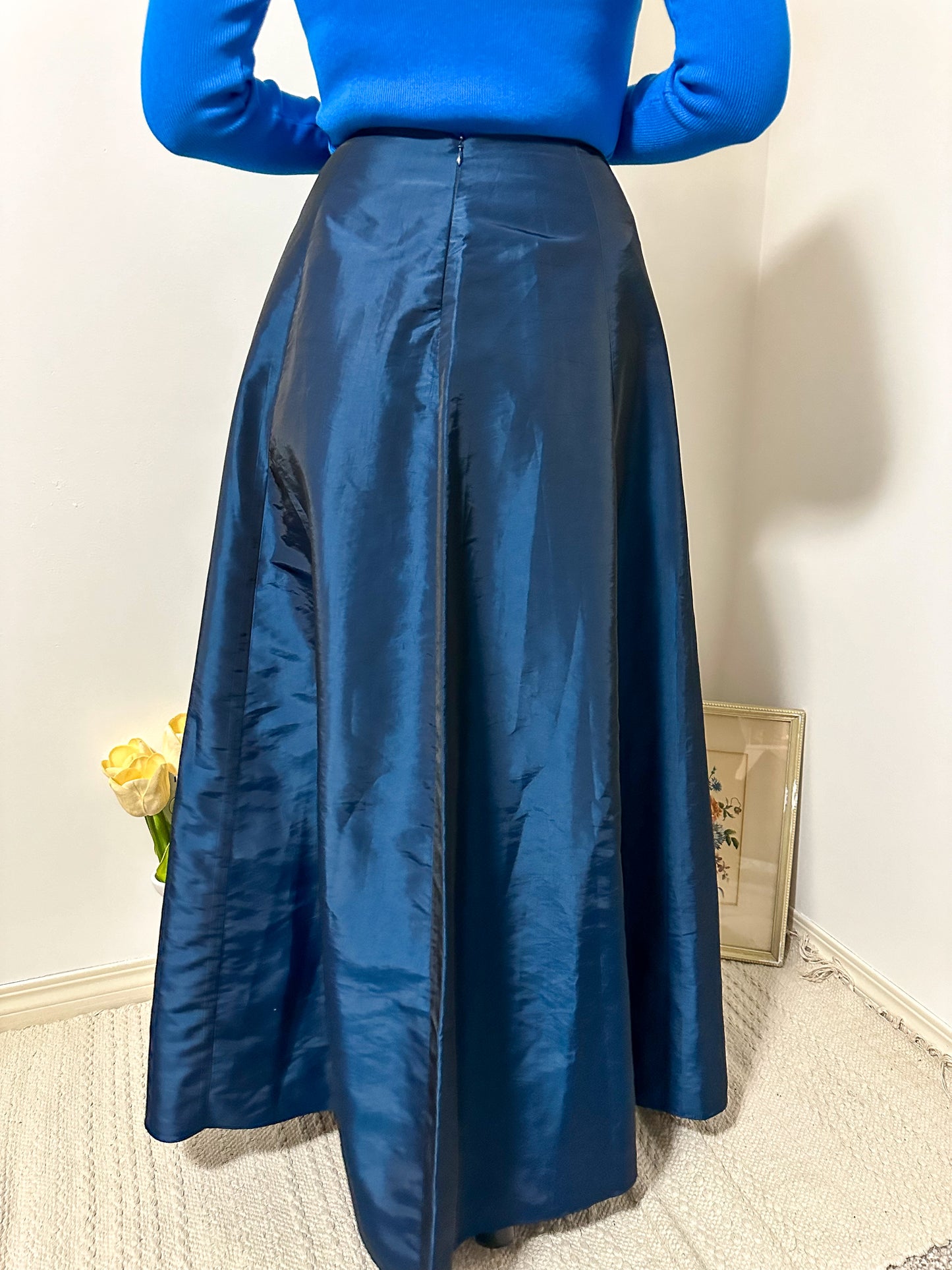 Vintage x Le Chateau Blue Maxi Skirt (S)