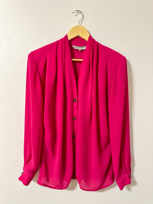 Vintage x Brian Bailey Hot Pink Blouse (L/XL)