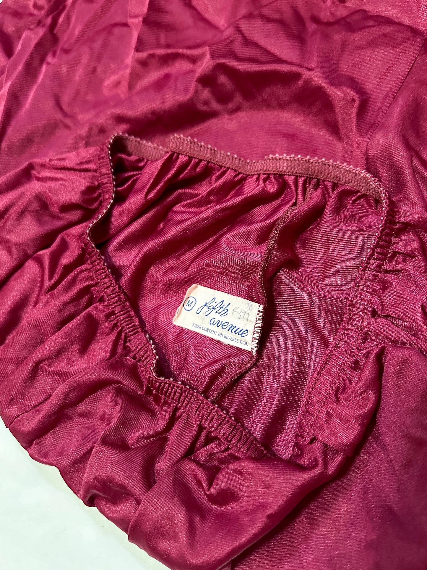 Vintage x Fifth Avenue Wine Red Half-Slip (XXS-S)