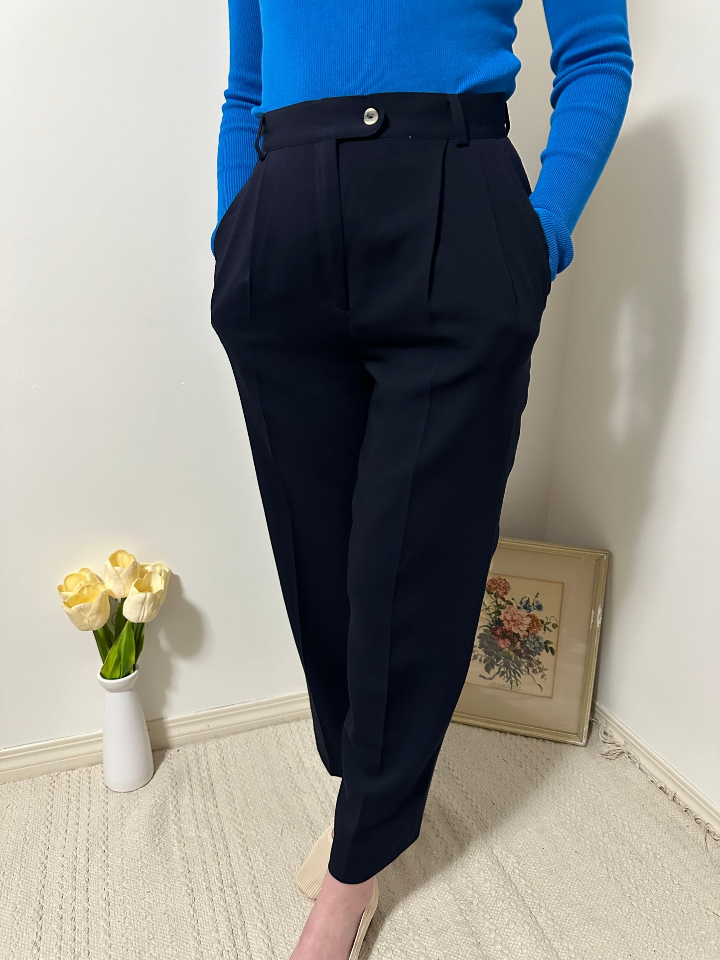 Vintage x Daniel Hechter Navy Trousers (M)