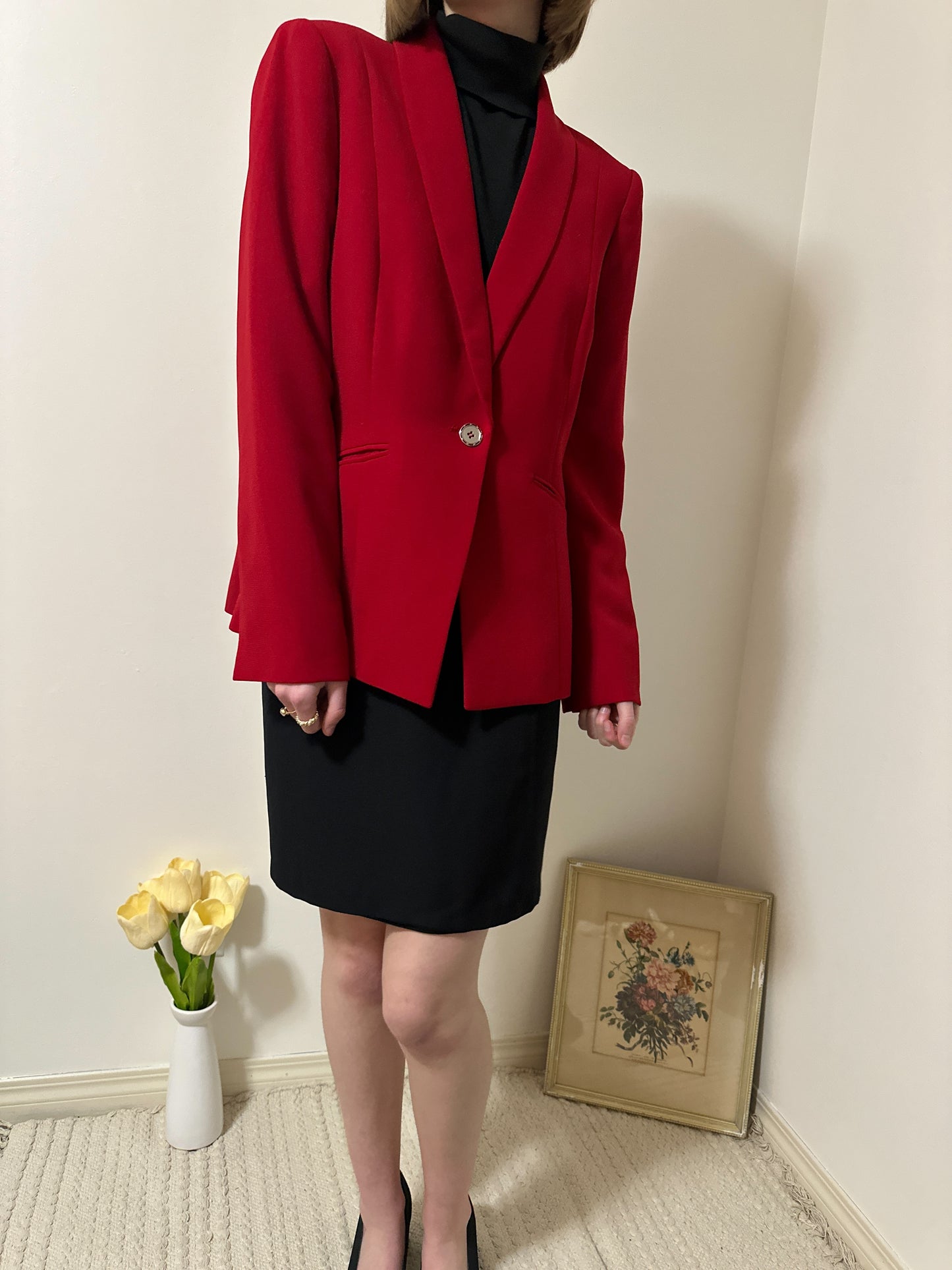 Tahari Red Blazer (L)