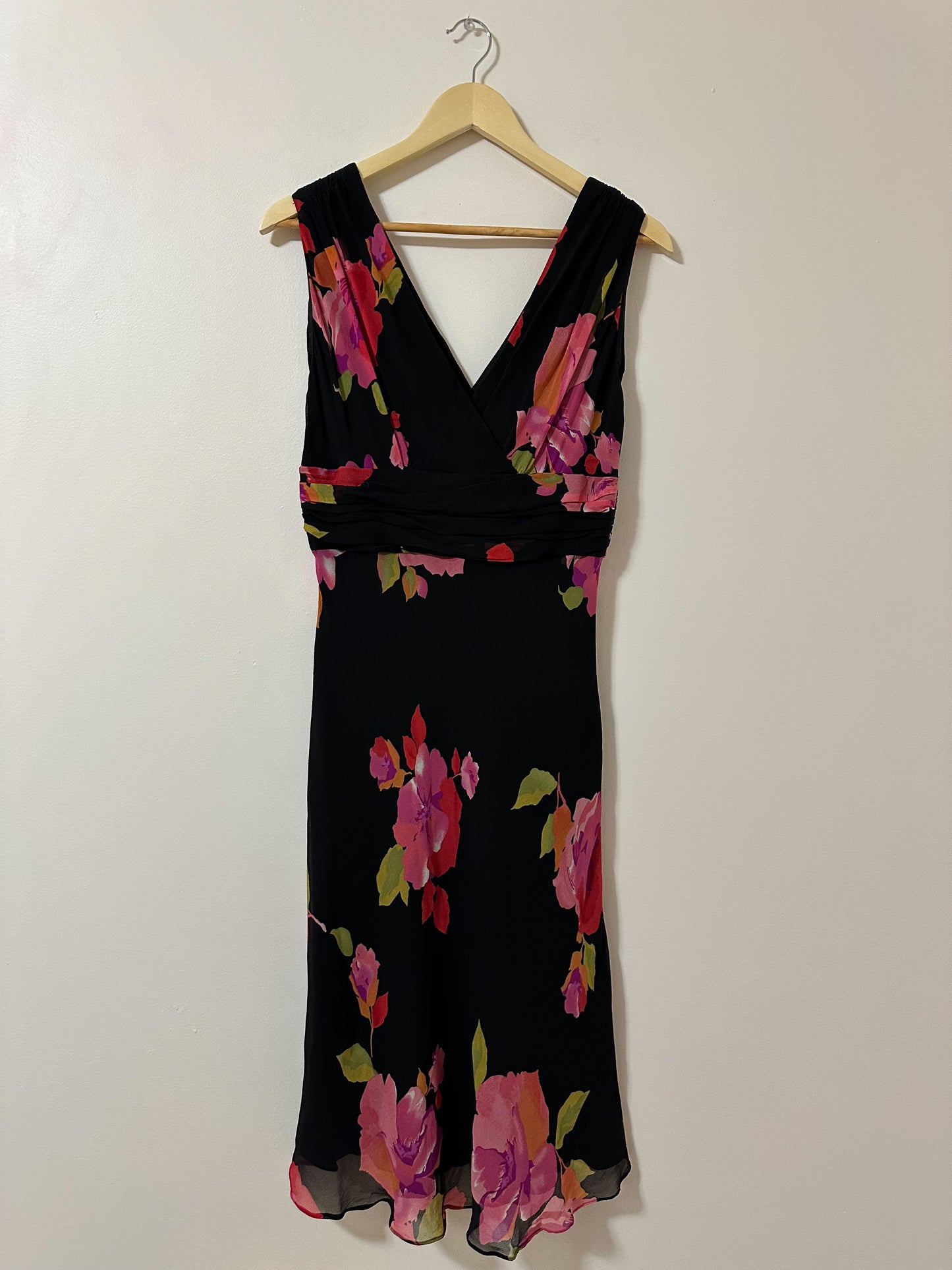 Vintage x Jones New York Floral Silk Dress (XS/S)