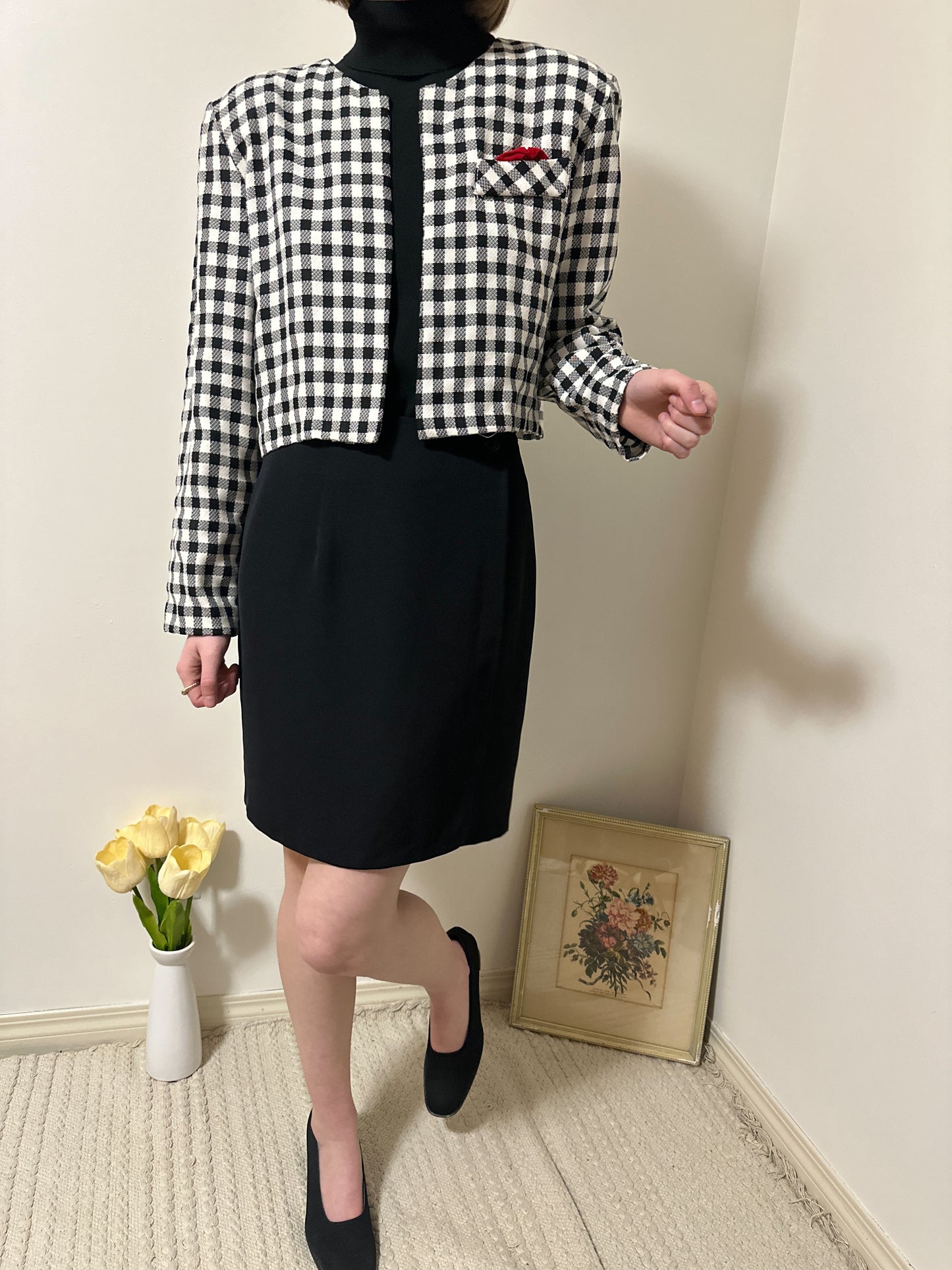 Vintage x Gingham Blazer (L)