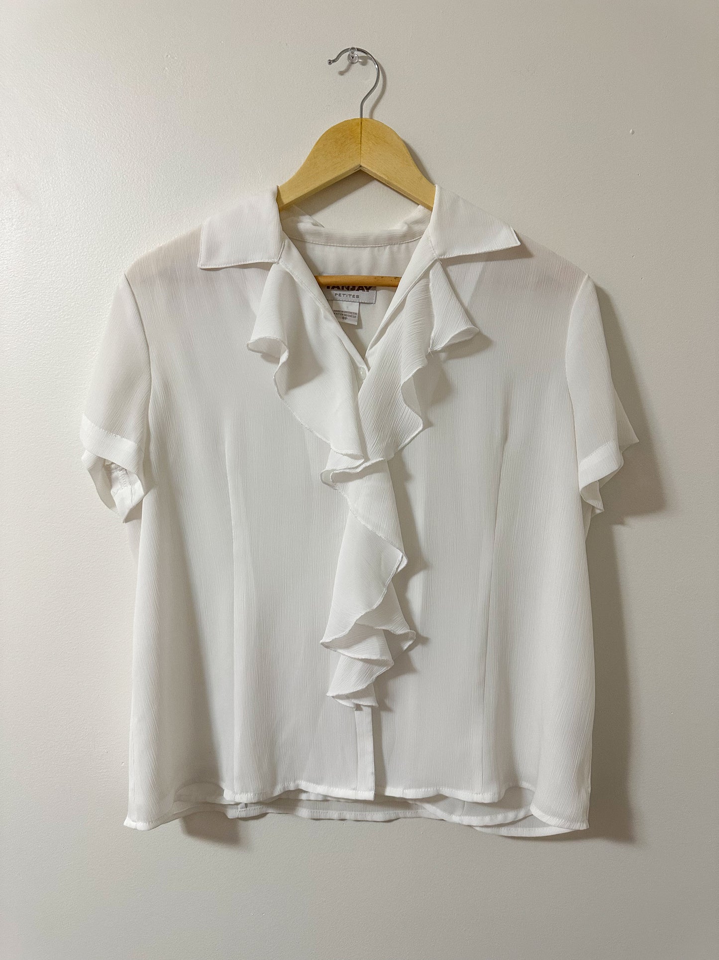 Vintage x TanJay White Flowy Blouse (M/L)