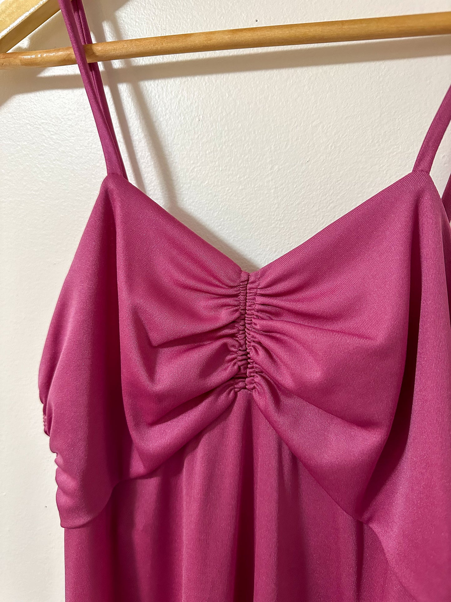 Vintage x Nu-Mode Magenta Maxi Dress (XS)