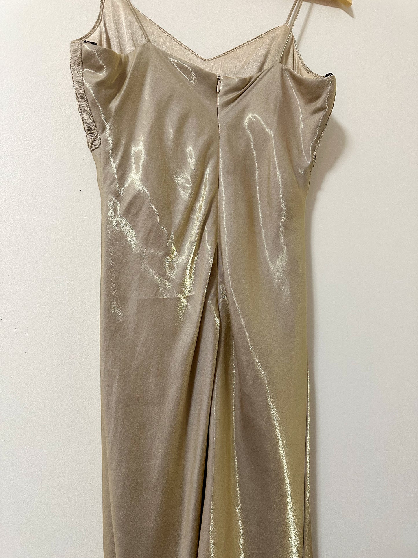 Vintage x Gold Embellished Evening Dress (M)