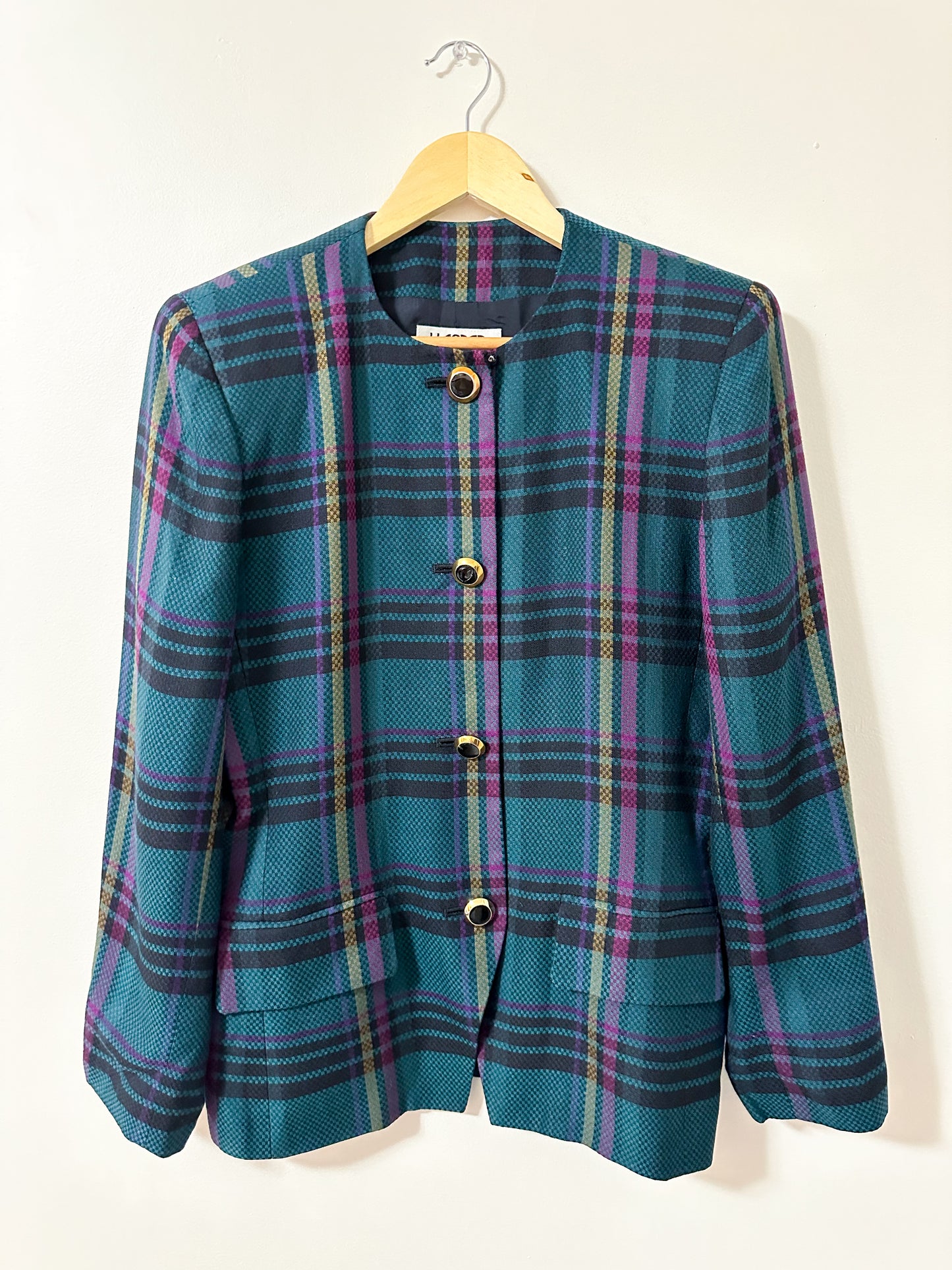 Vintage x Kasper Plaid Blazer (L)