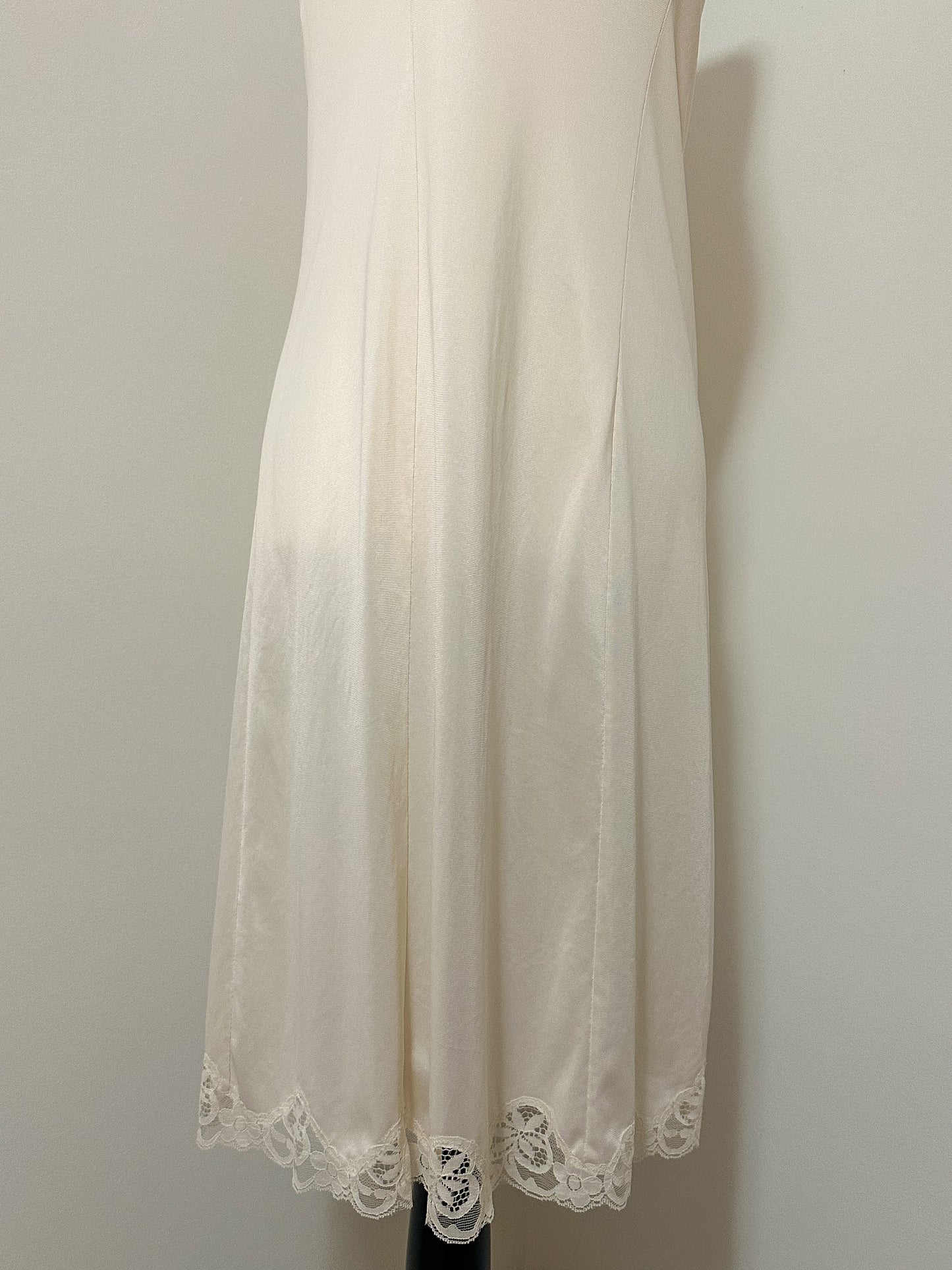 Vintage x Pink Lady Cream Slip Dress (S)