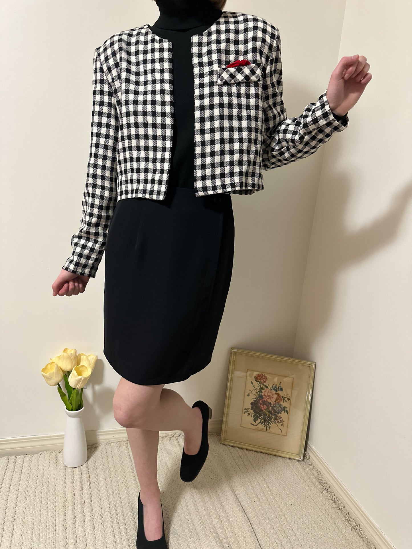 Vintage x Gingham Blazer (L)