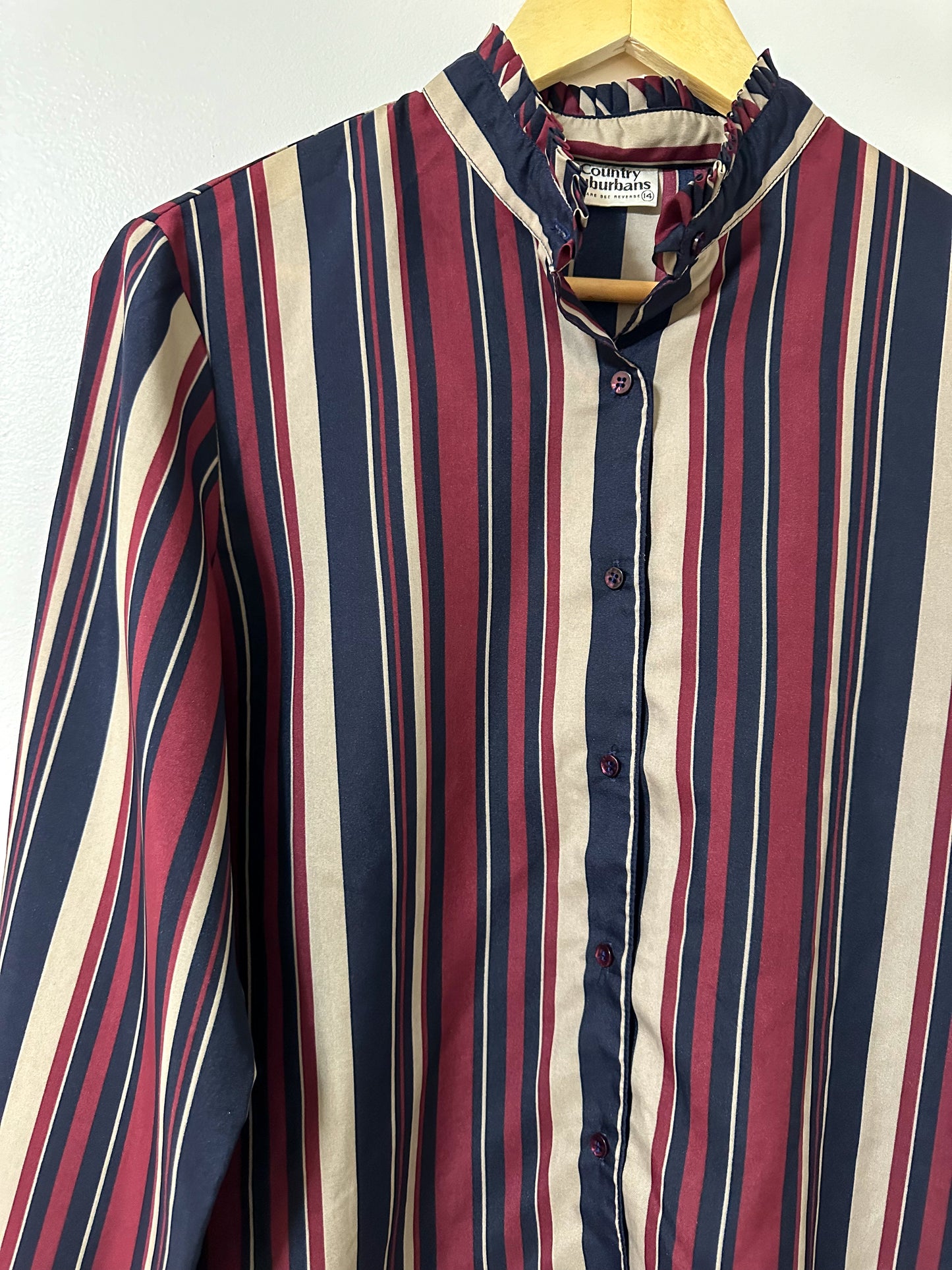 Vintage x Country Suburbans Striped Blouse (L/XL)