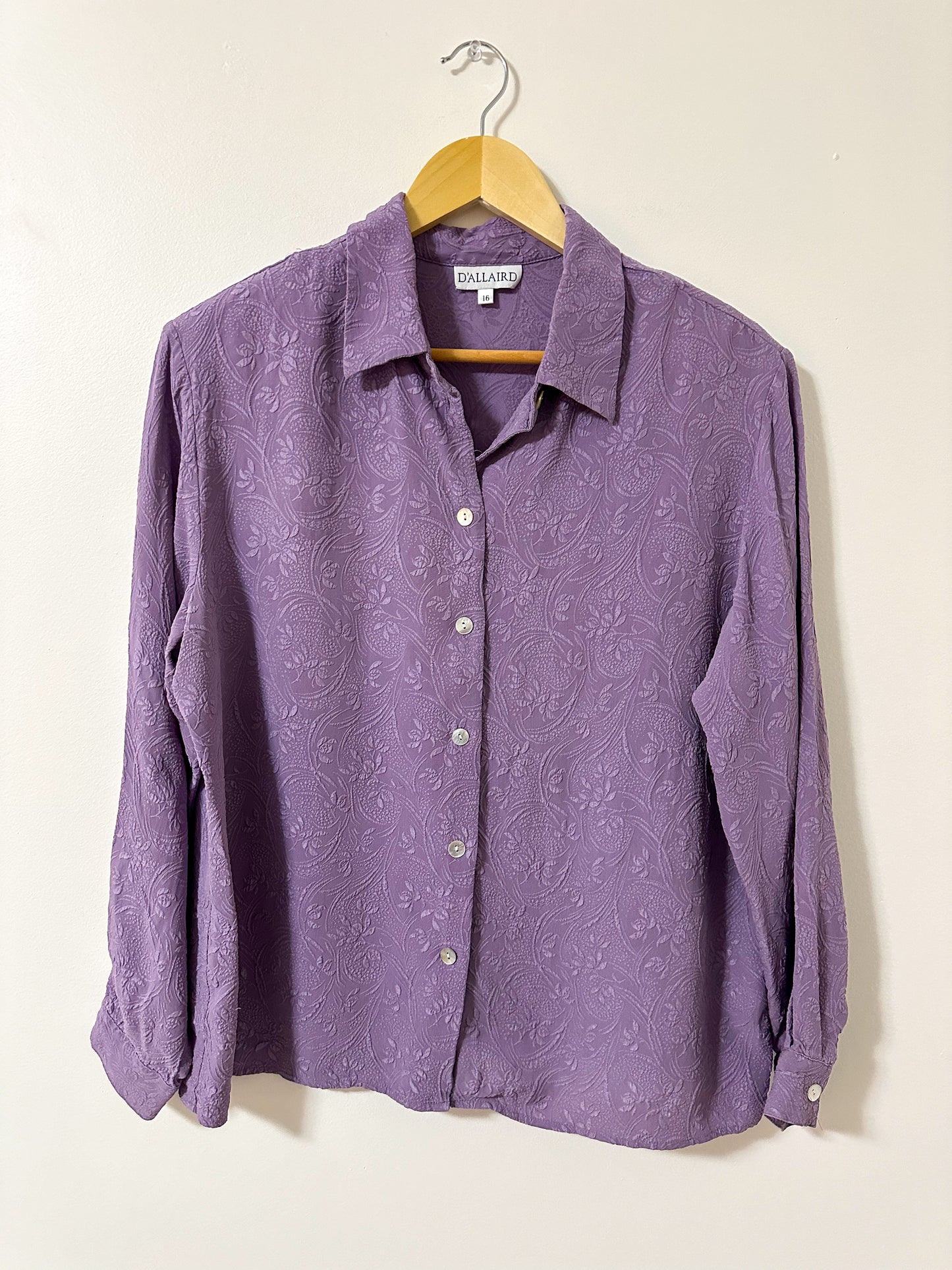 Vintage x Purple Silk Blouse (L/XL)