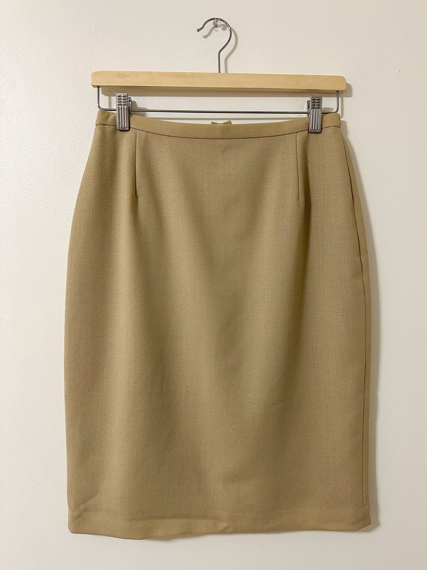 Vintage x Light Brown Wool Skirt (M)