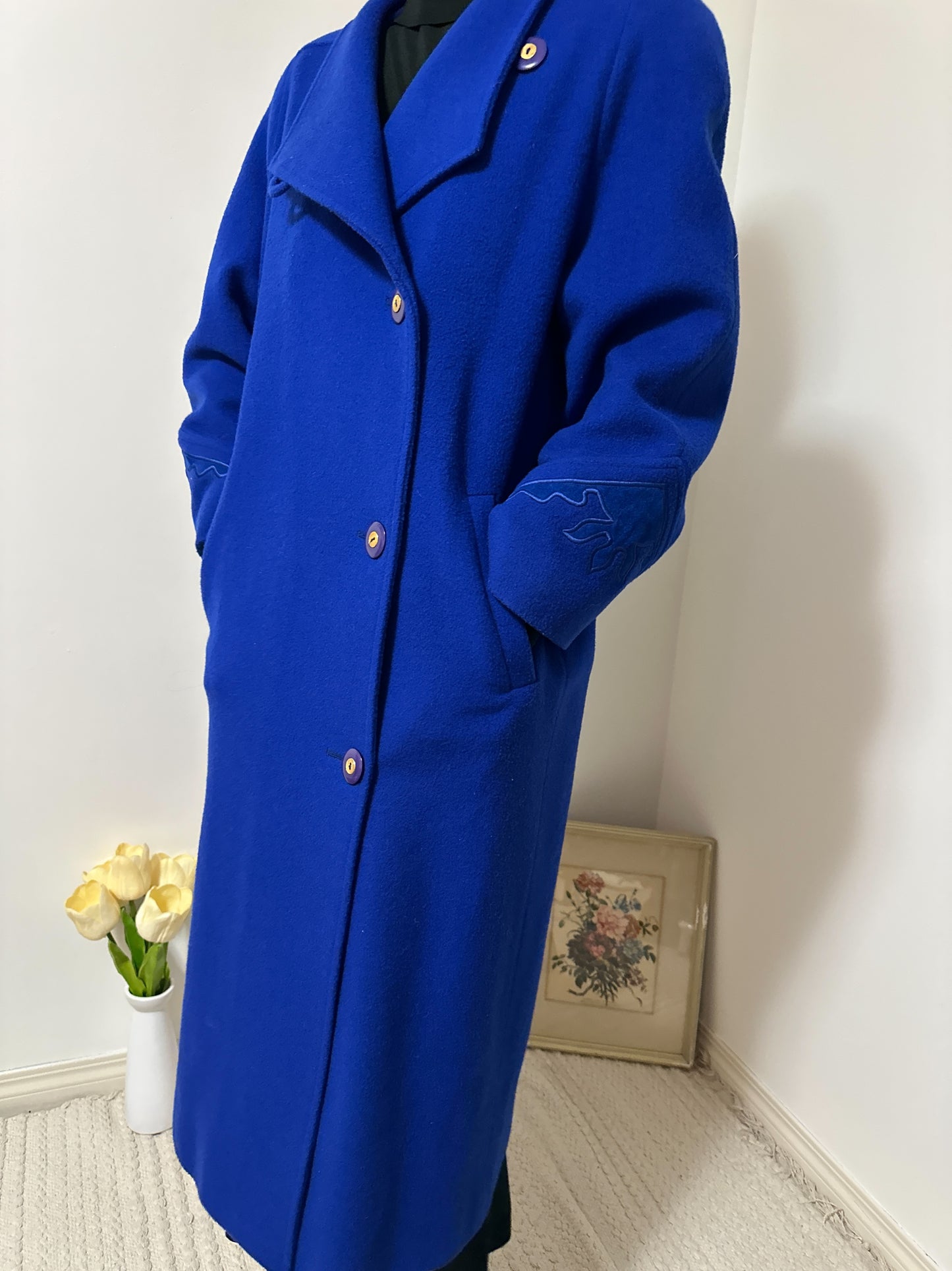 Vintage x London Fog Royal Blue Wool Coat (M/L)