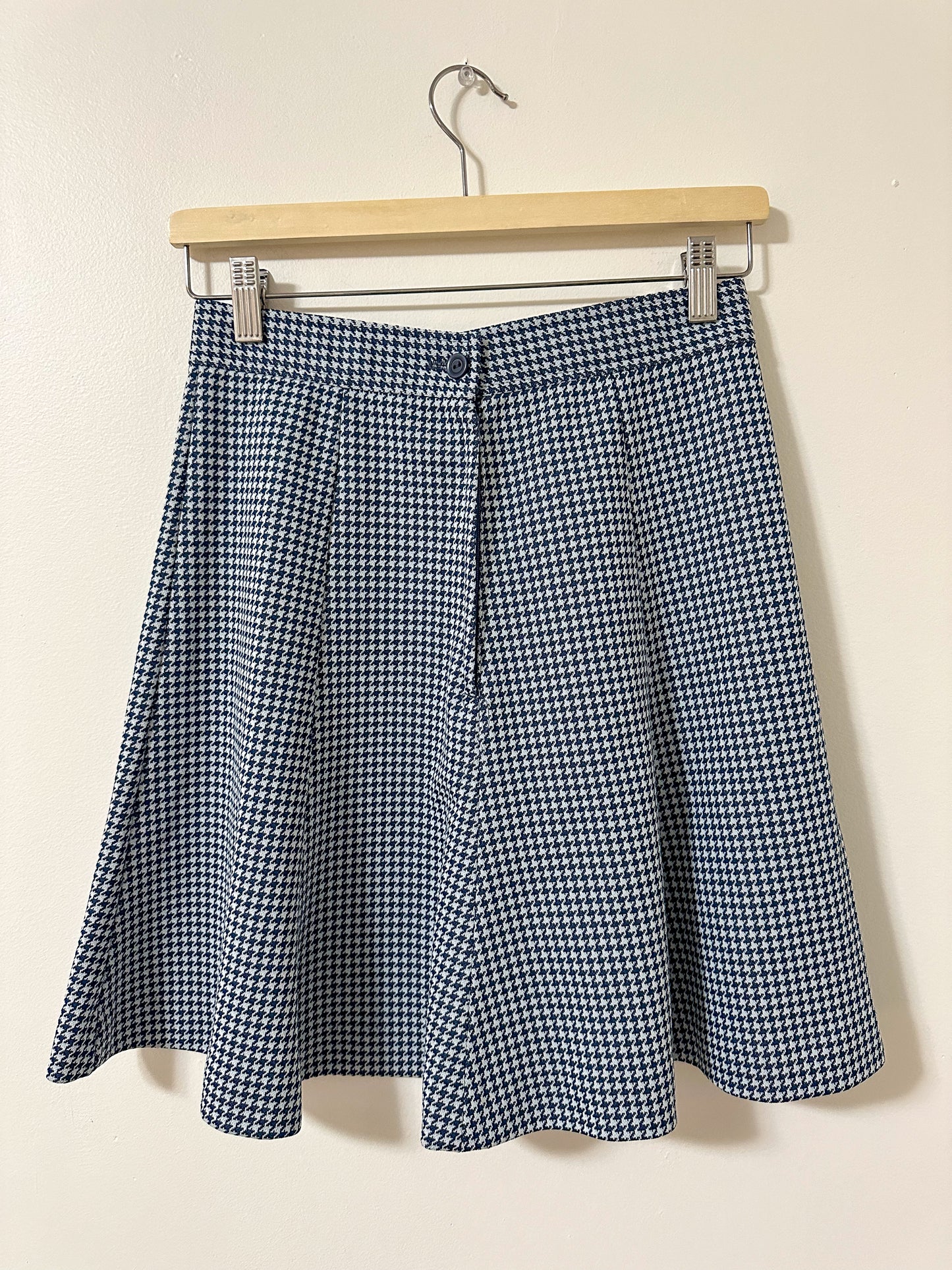 Vintage x Blue Houndstooth Skirt (S)