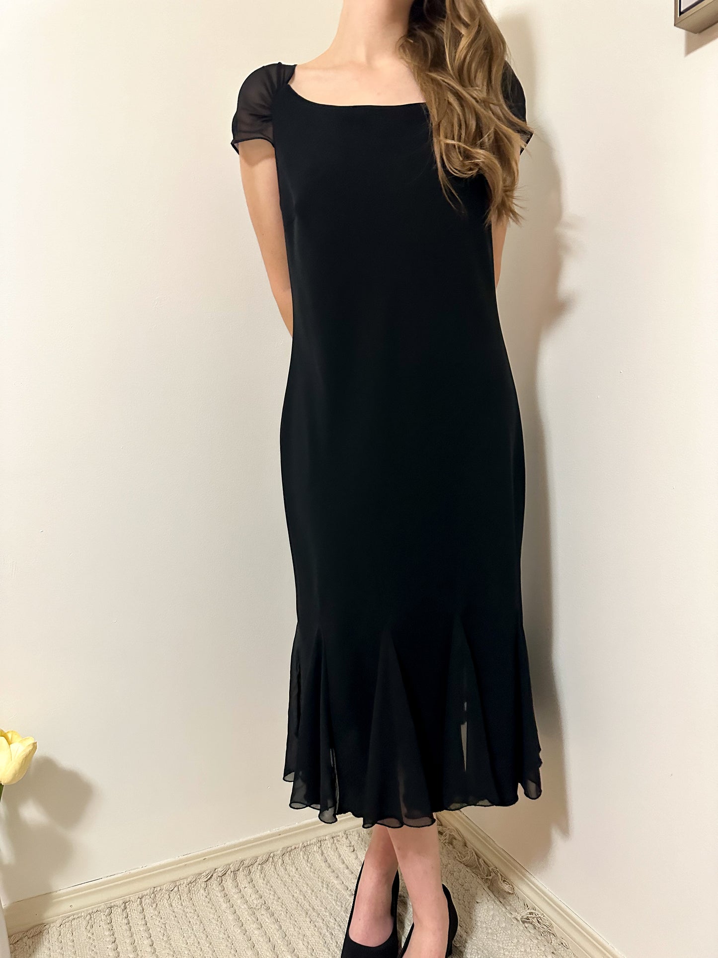 Vintage x Metaphor Black Midi Dress (L)