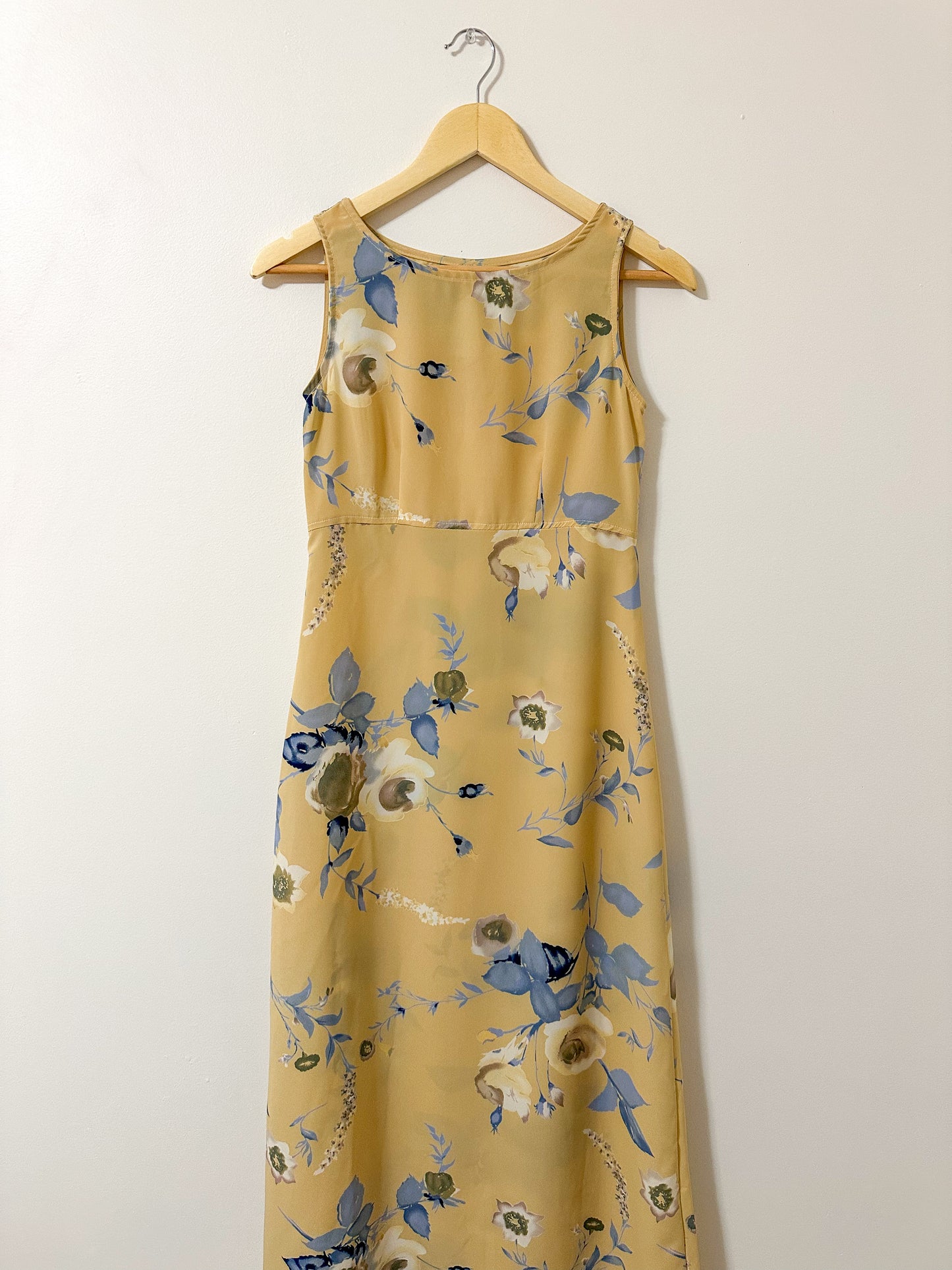 Vintage x Ricki's Yellow Floral Dress (XS)