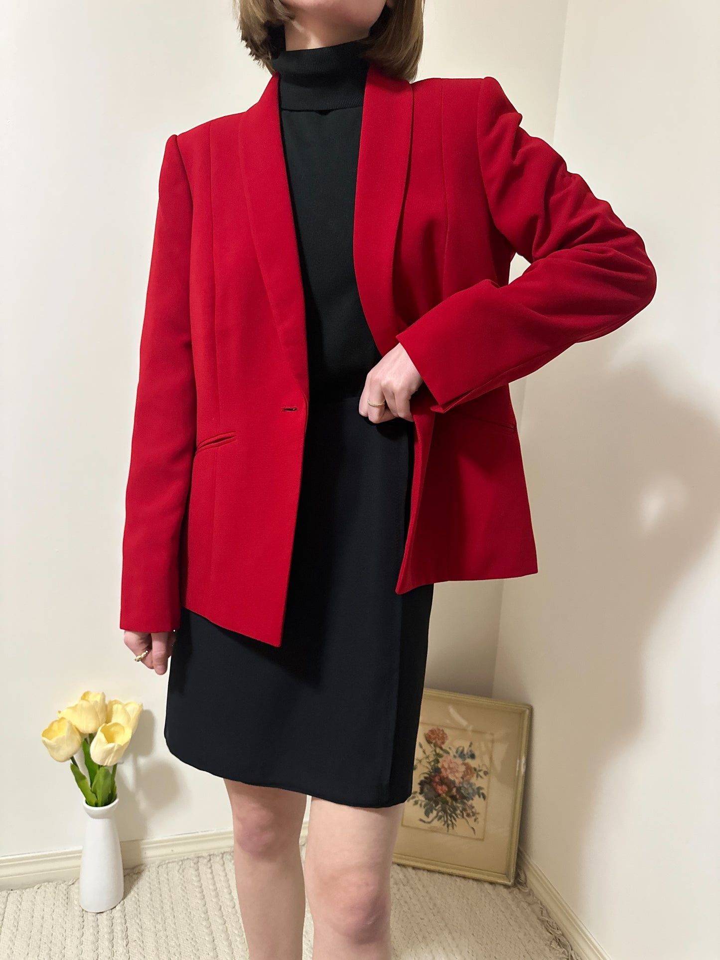 Tahari Red Blazer (L)