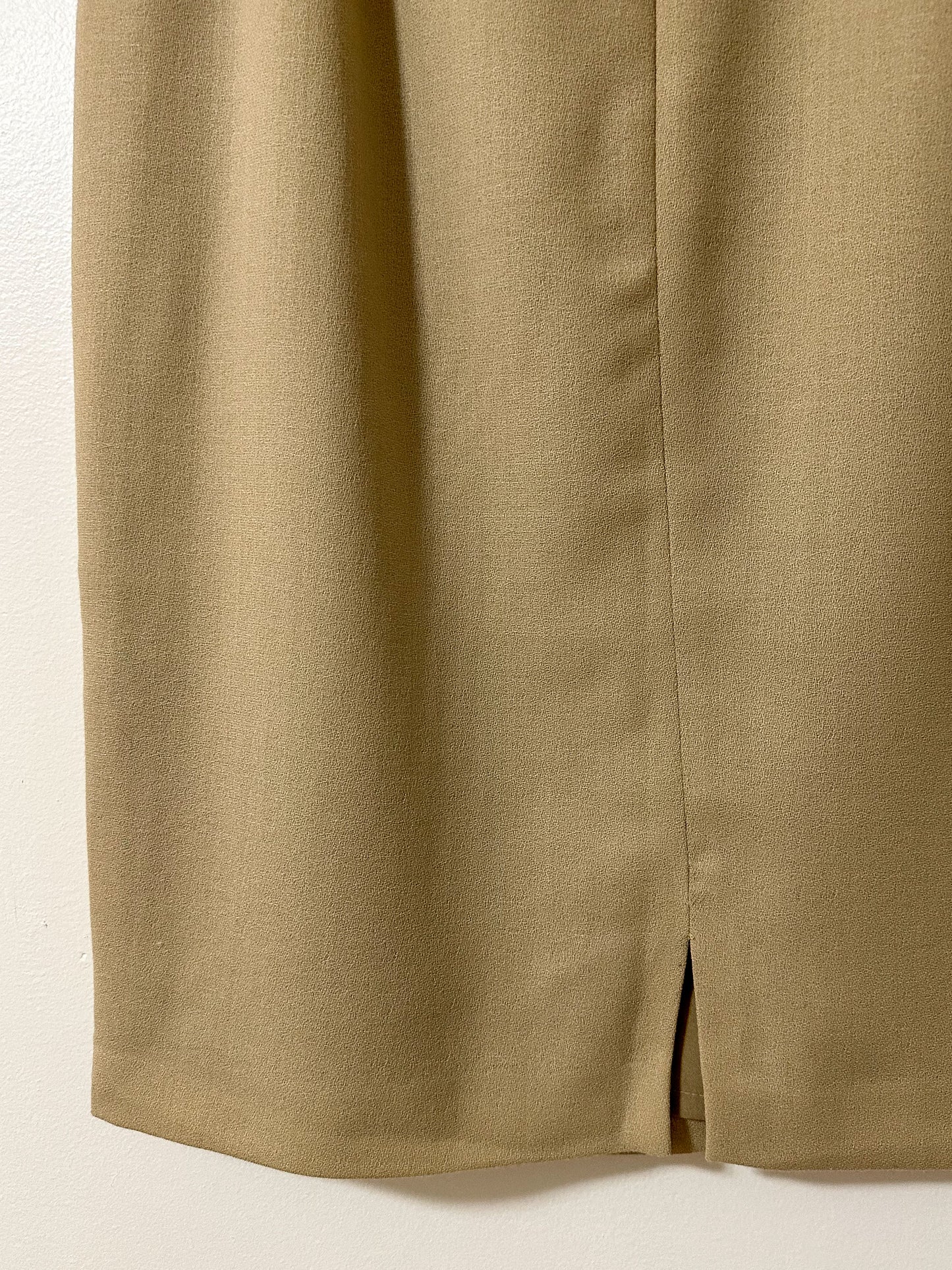 Vintage x Light Brown Wool Skirt (M)