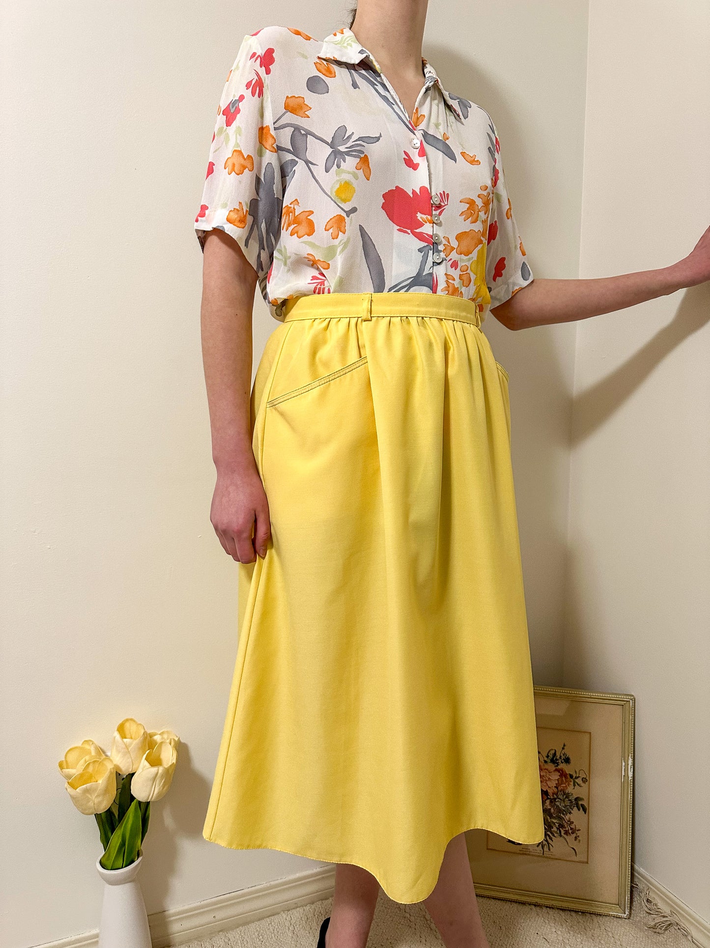 Vintage x St. Michael Yellow Skirt (M)