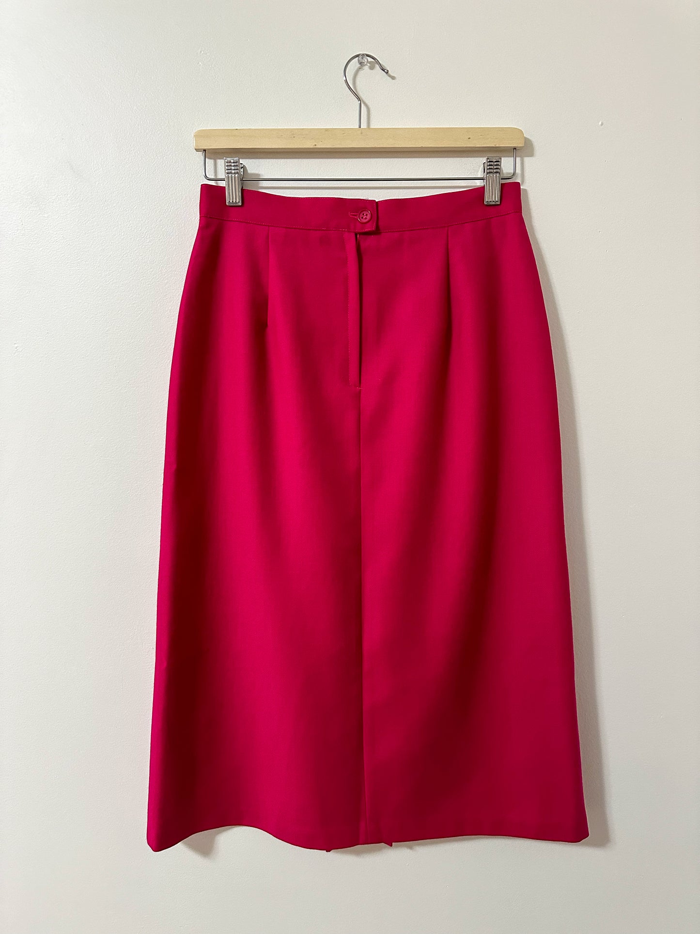 Vintage x Seasons Hot Pink Wool Skirt (M)