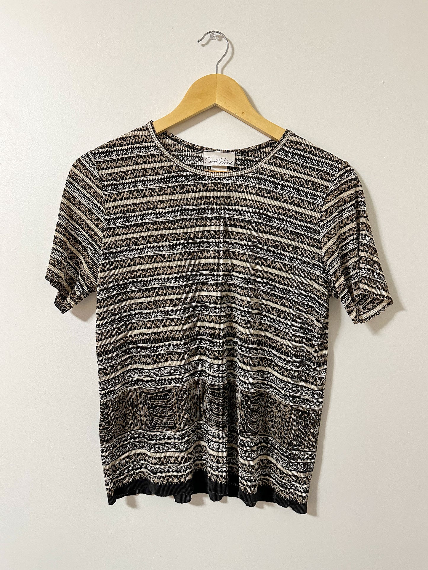 Vintage x Carroll Reed Patterned Ribbed Top (S-L)