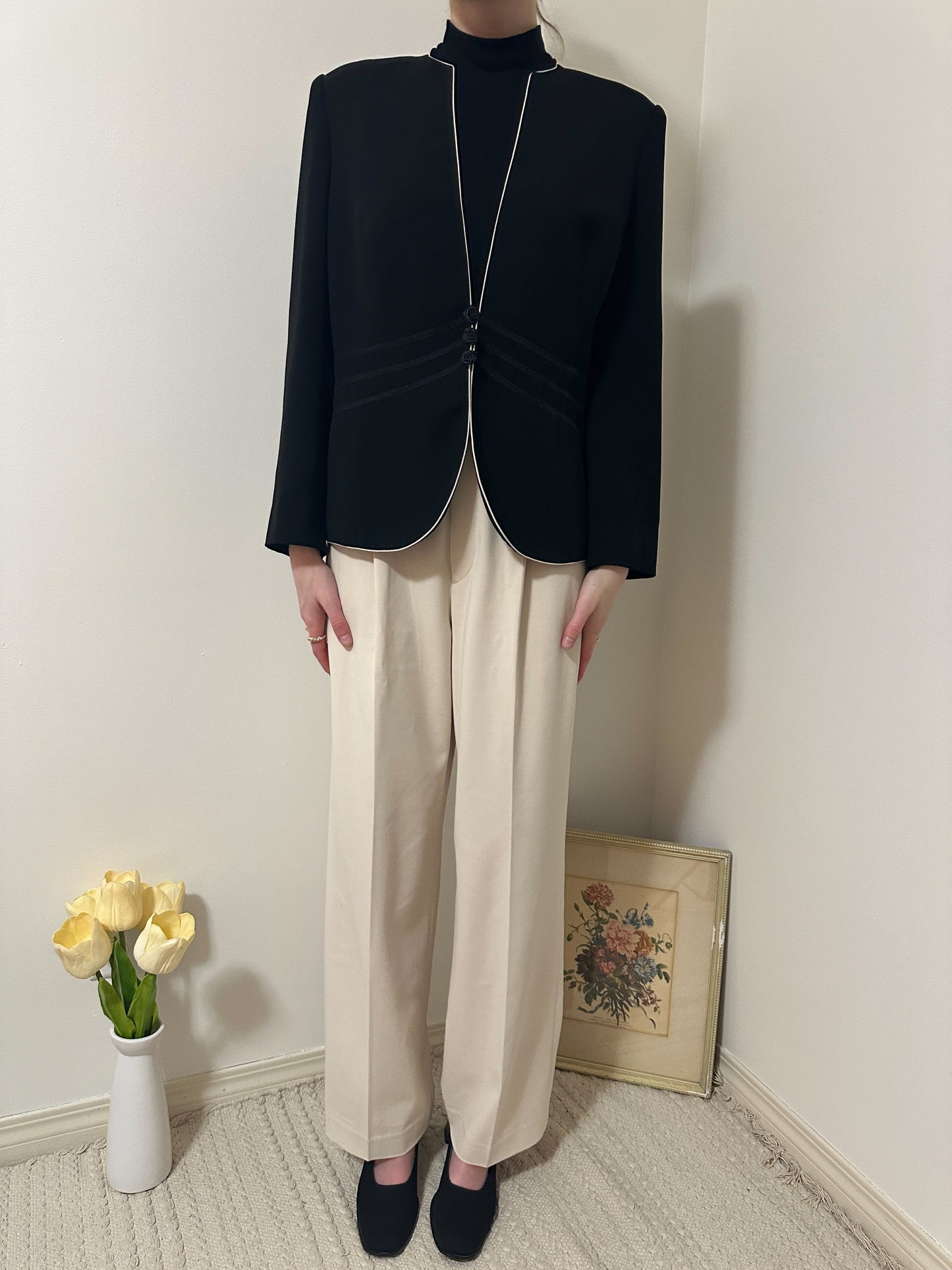 Vintage x Jacques Vert Black Blazer (M/L)