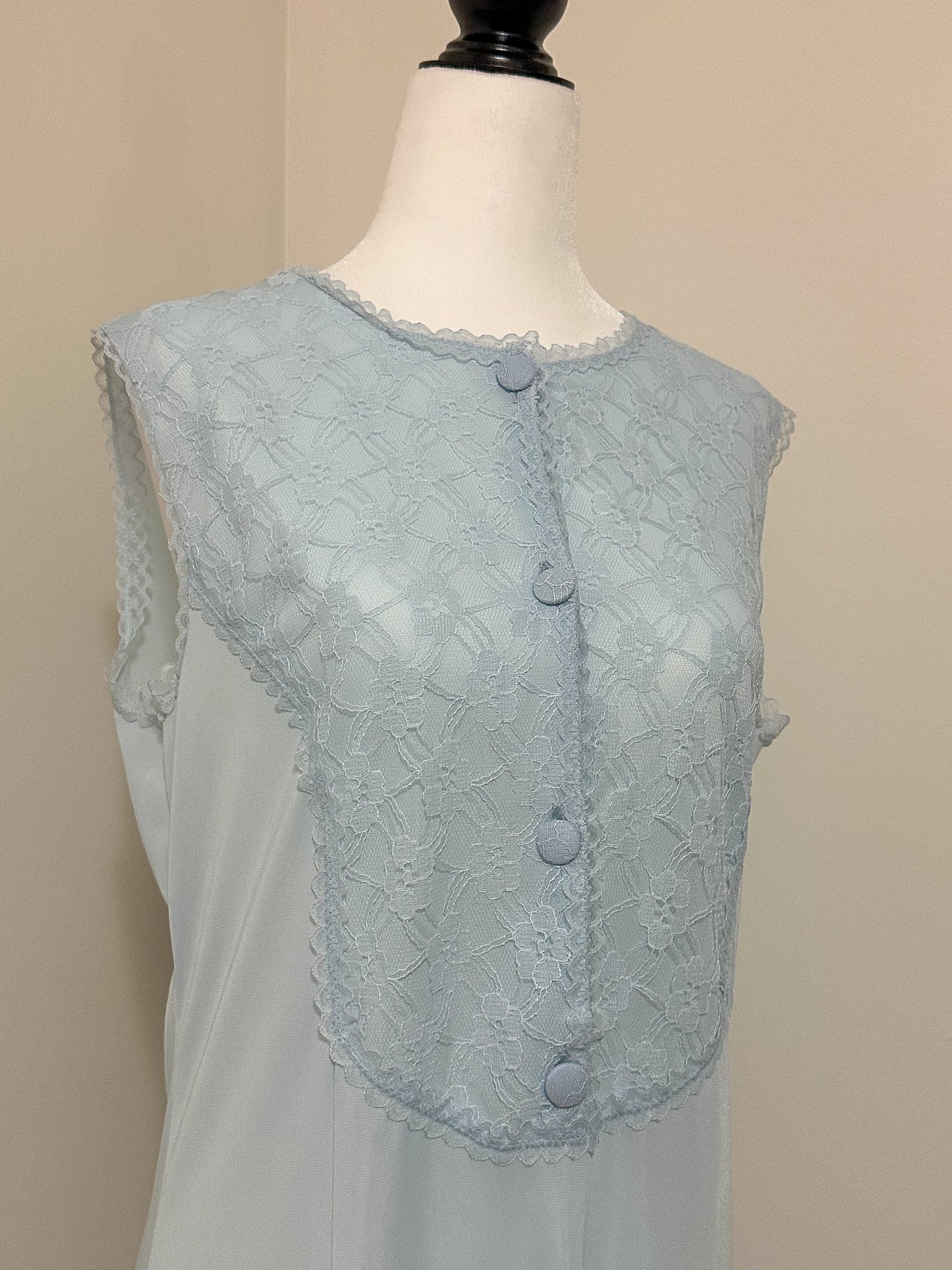 Vintage x Light Blue Lace Nightgown (L)