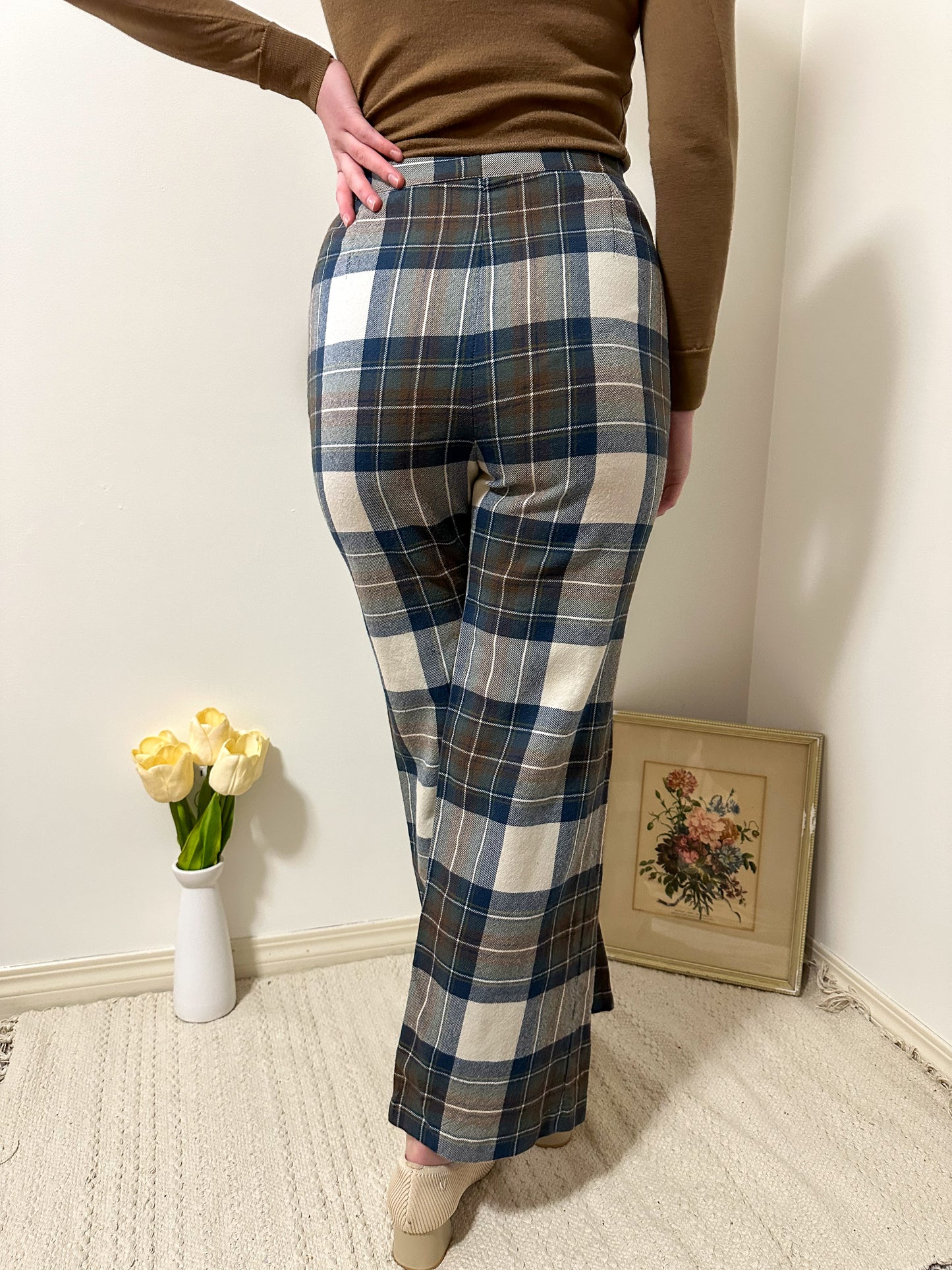 Vintage x Aljean Plaid Wool Trousers (S)