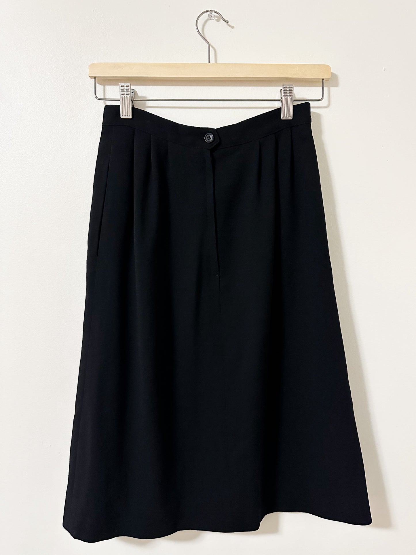 Vintage x Black Wool Skirt (S)