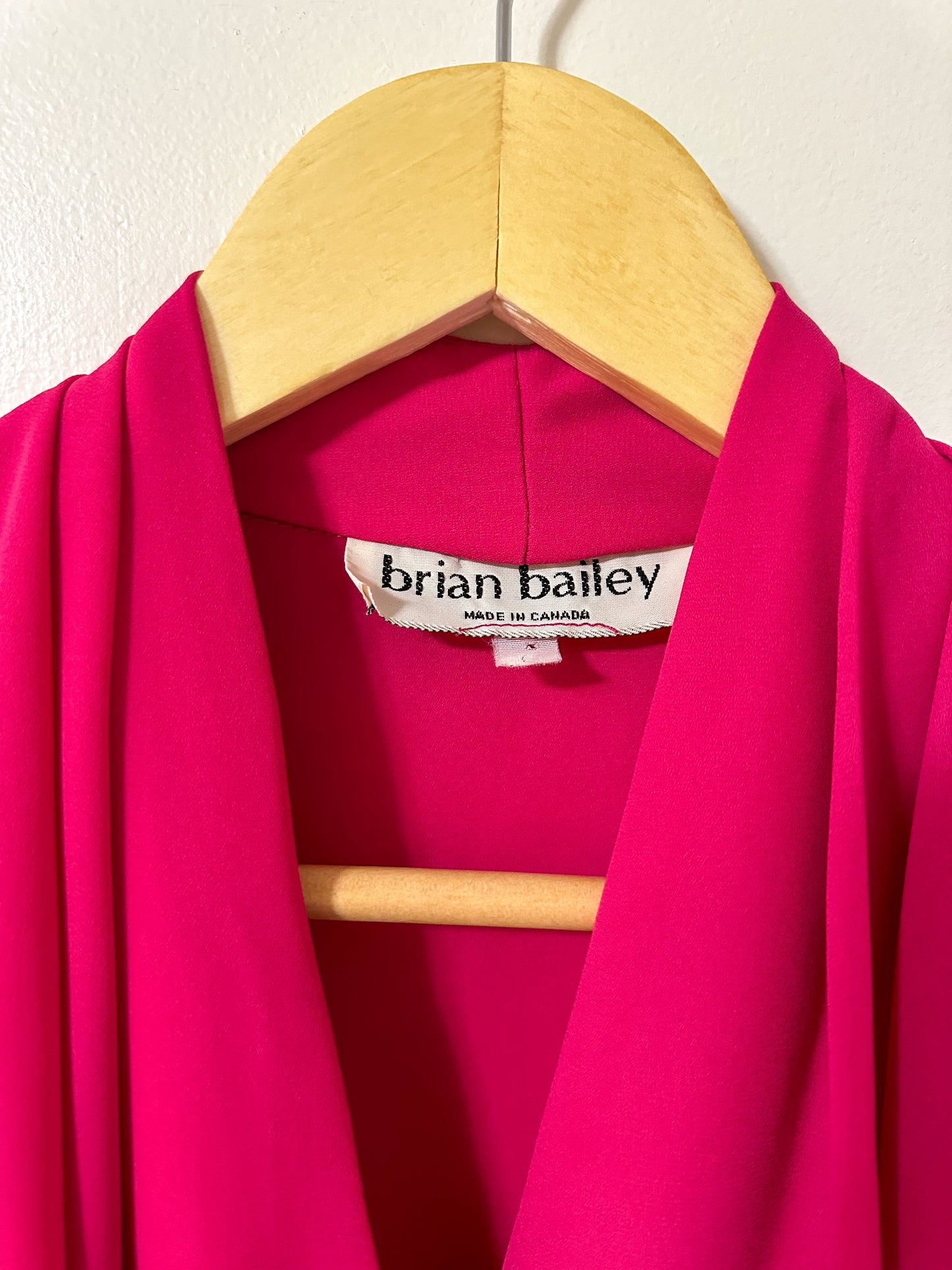 Vintage x Brian Bailey Hot Pink Blouse (L/XL)