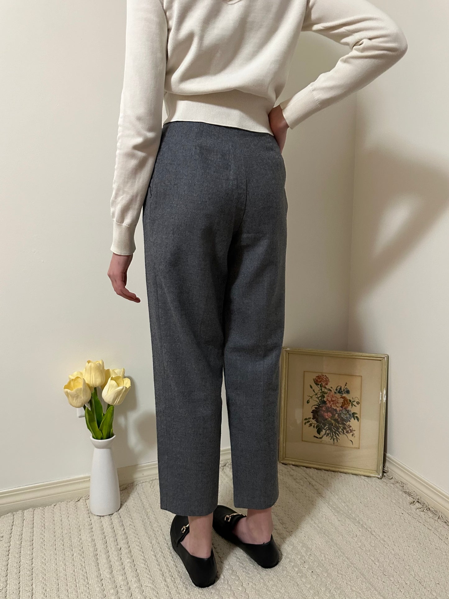 Vintage x Rafaella Grey Trousers (XXS)