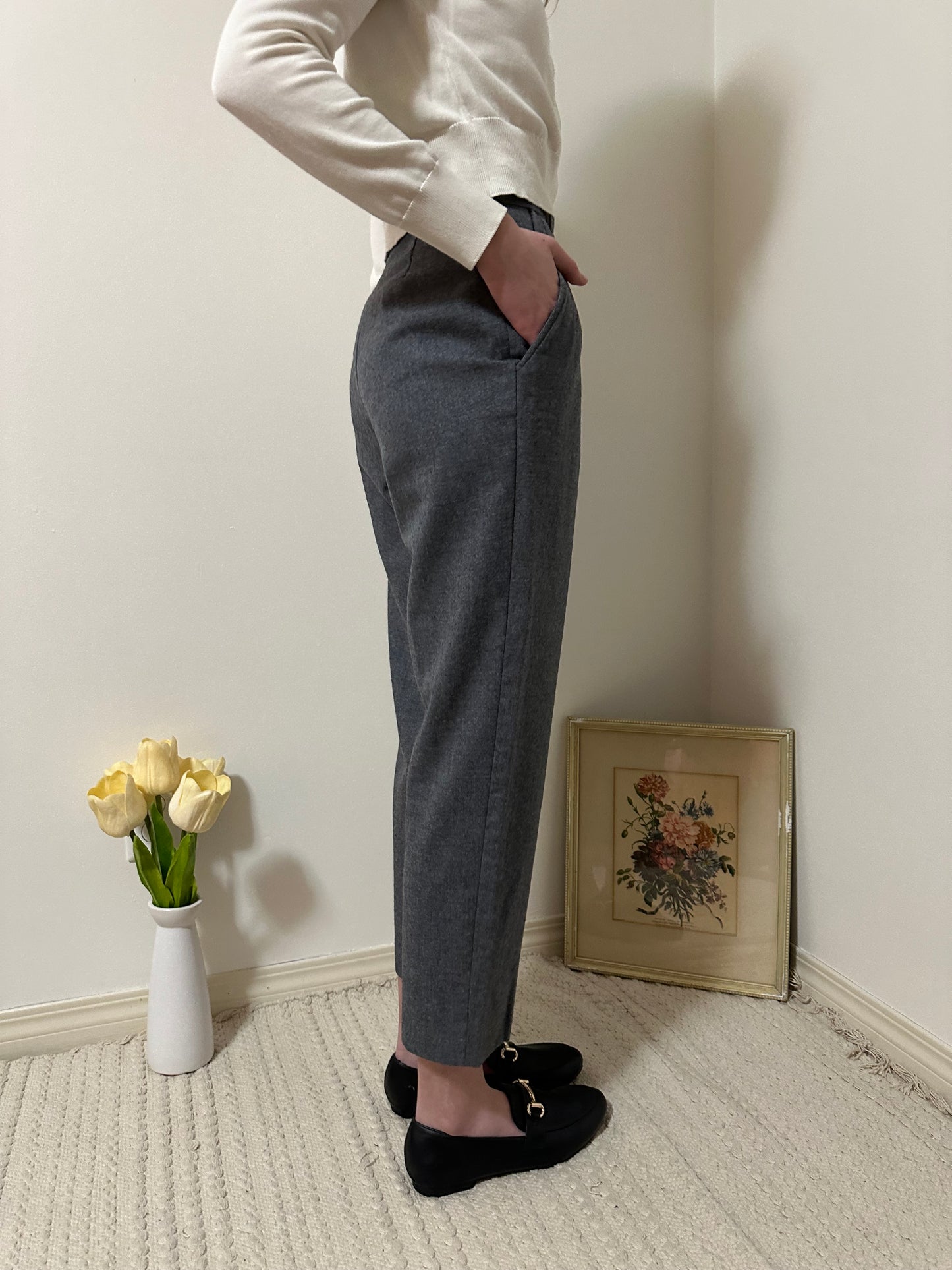 Vintage x Rafaella Grey Trousers (XXS)