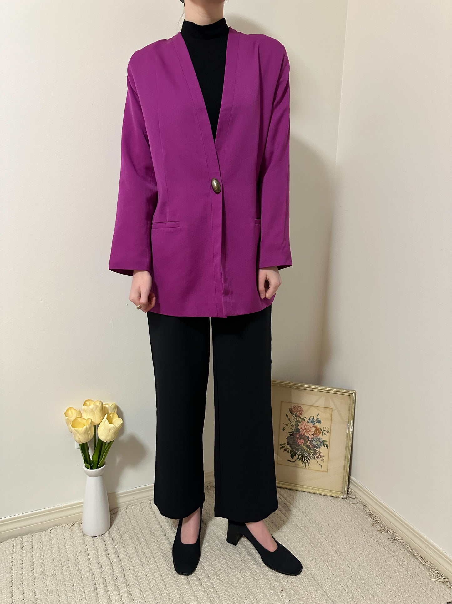 Vintage x Jacques Vert Purple Blazer (XL)