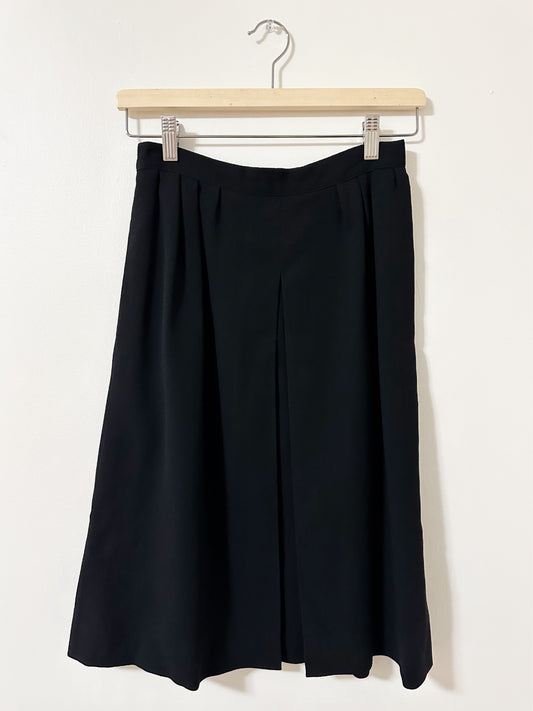 Vintage x Black Wool Skirt (S)