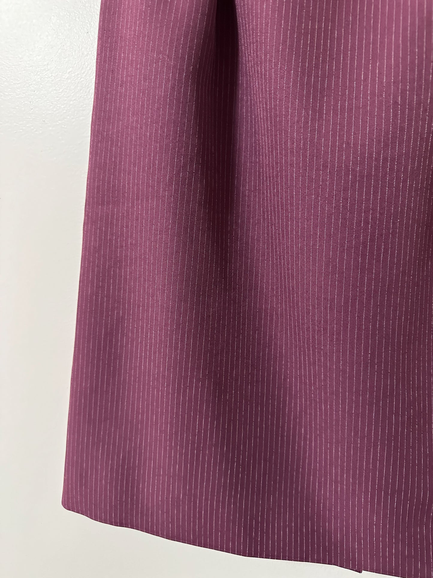 Vintage x Deep Magenta Pinstripe Skirt (S)