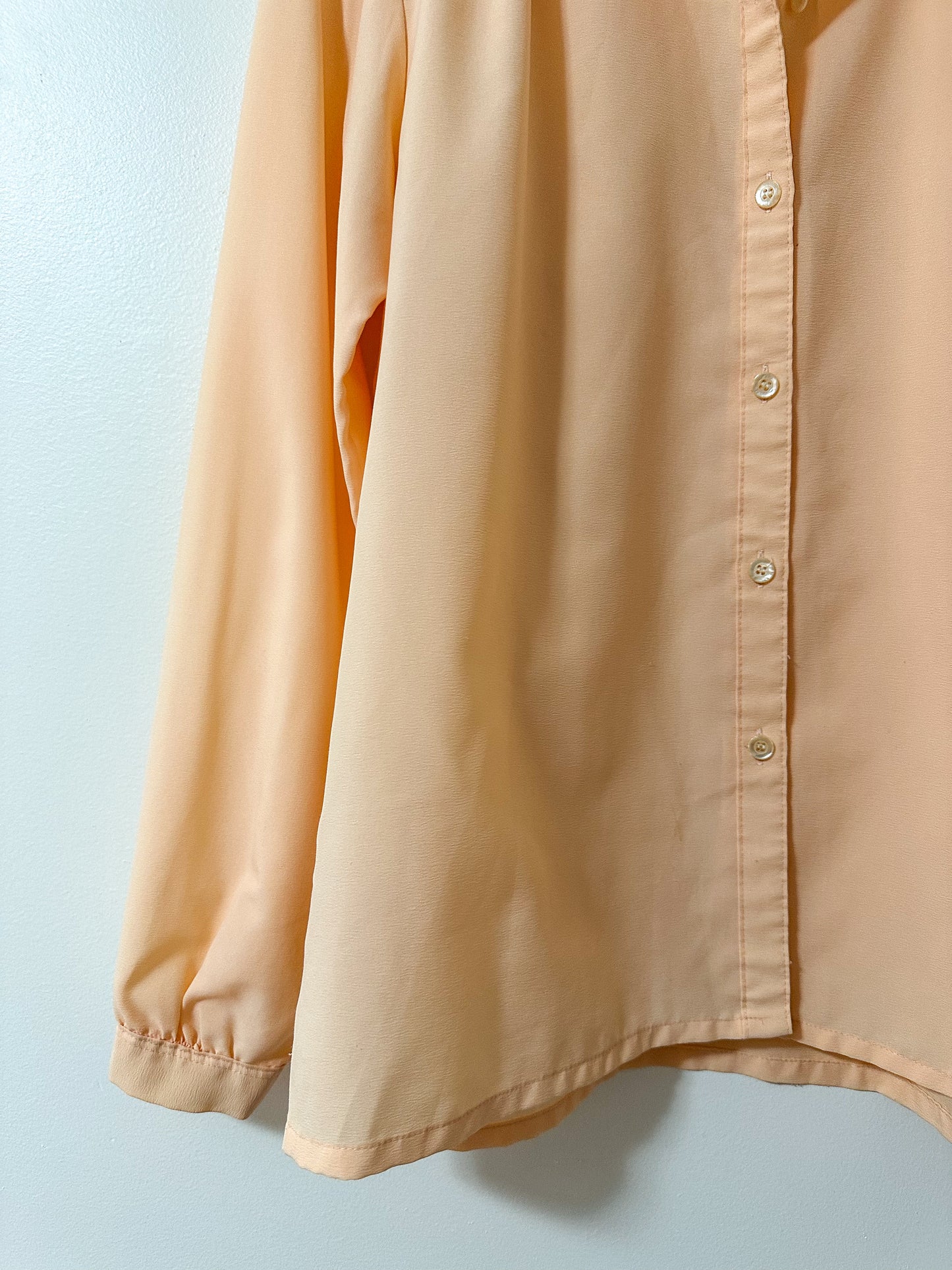 Vintage x Fairweather Peach Orange Blouse (L)