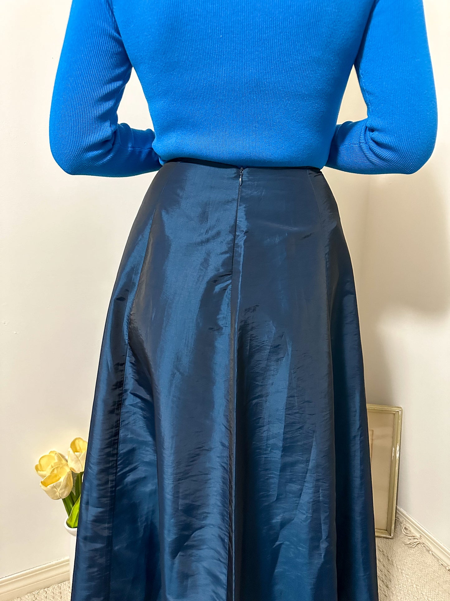 Vintage x Le Chateau Blue Maxi Skirt (S)