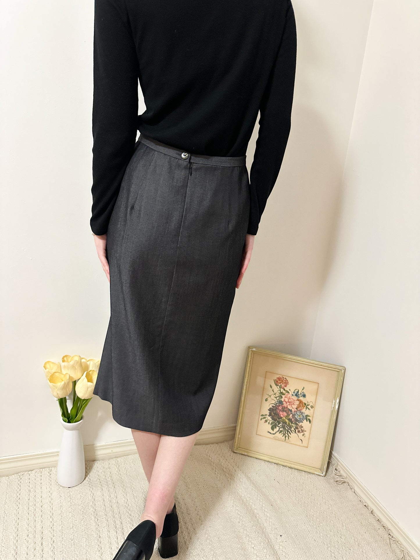 Vintage x Blu's Dark Grey Skirt (S)