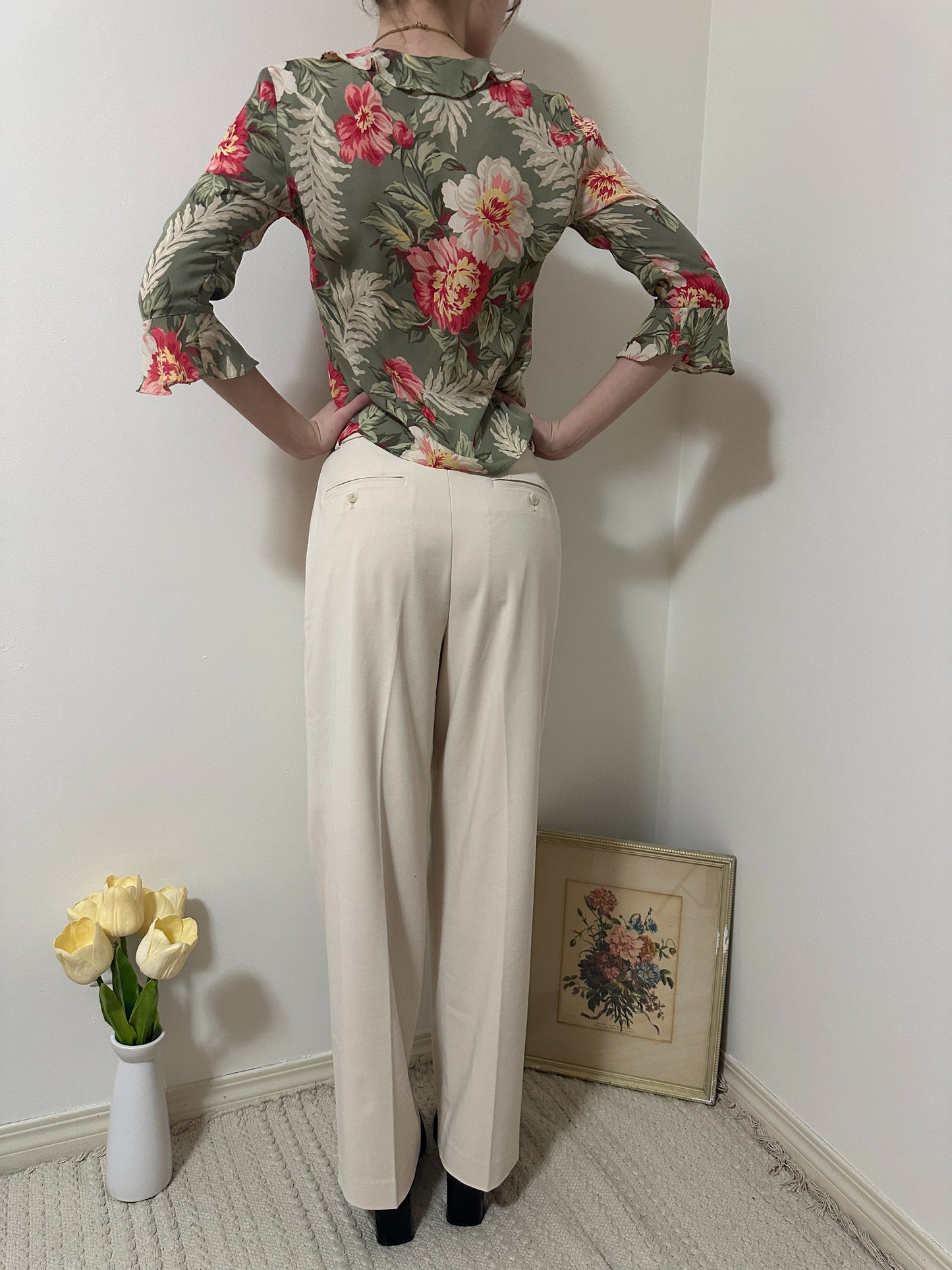 Jones New York Silk Floral Blouse (S)