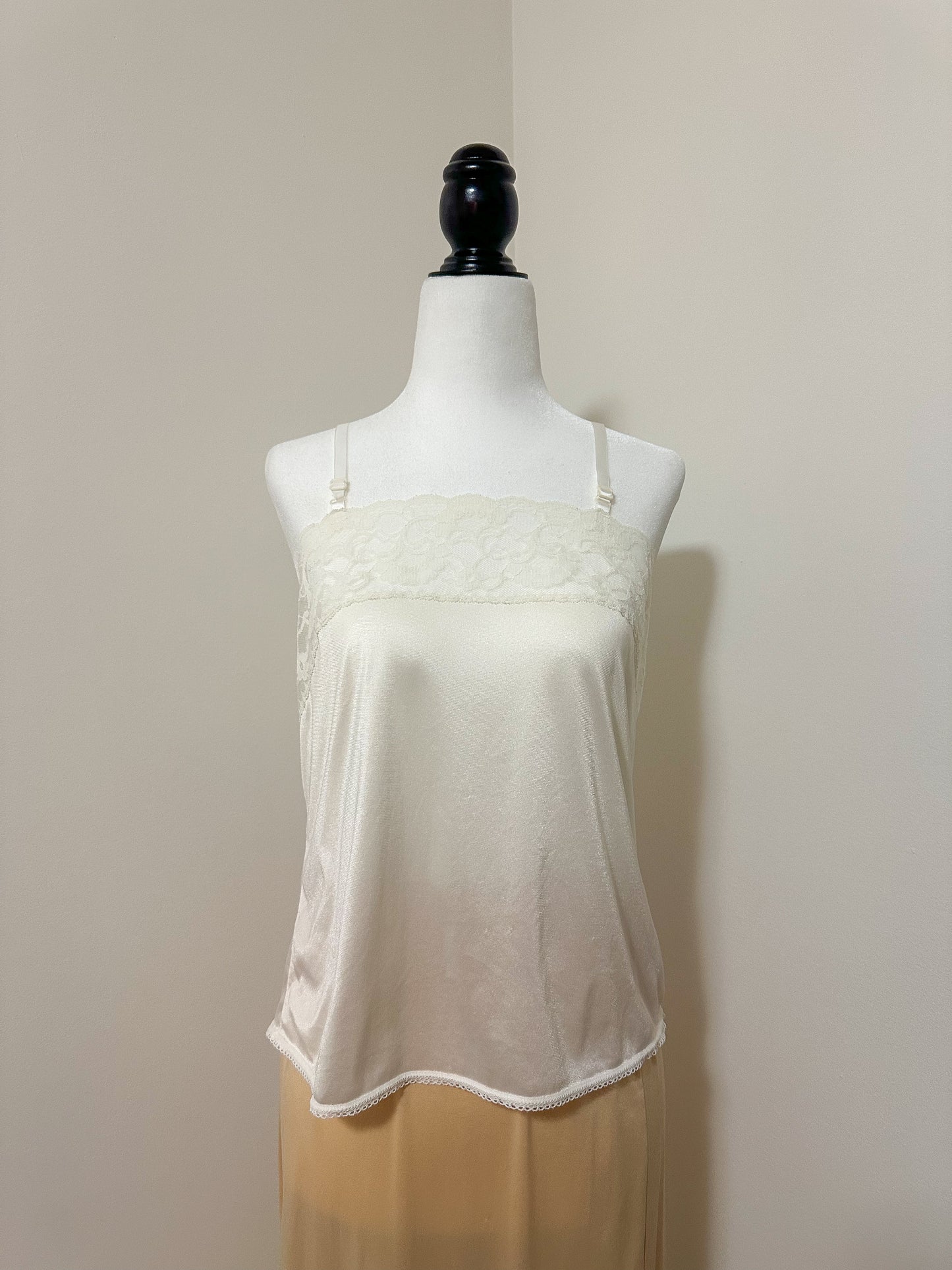 Vintage x Vanity Fair White Lace Camisole (S)