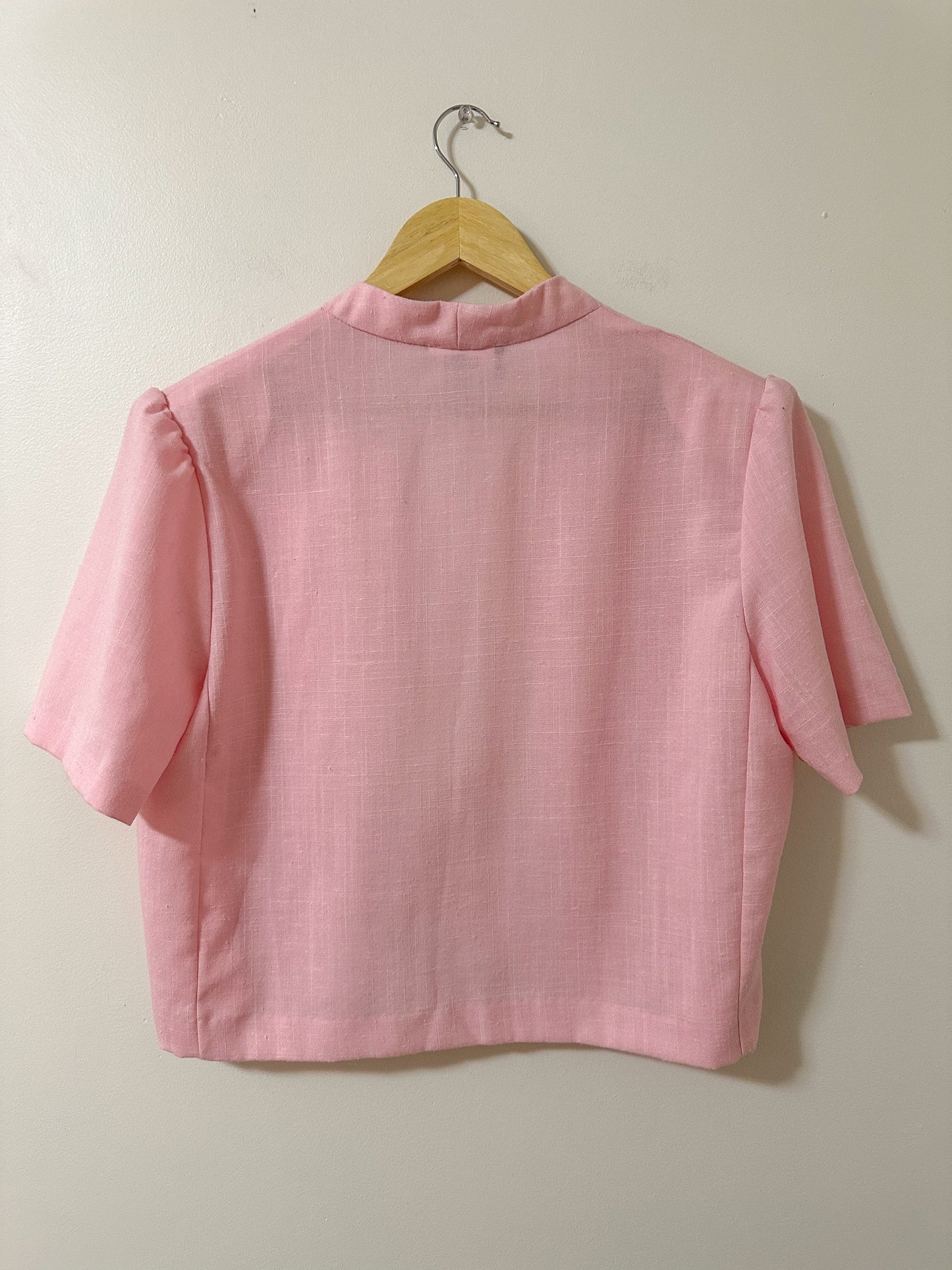 Vintage x TallGirl Pink Blazer Top (L/XL)