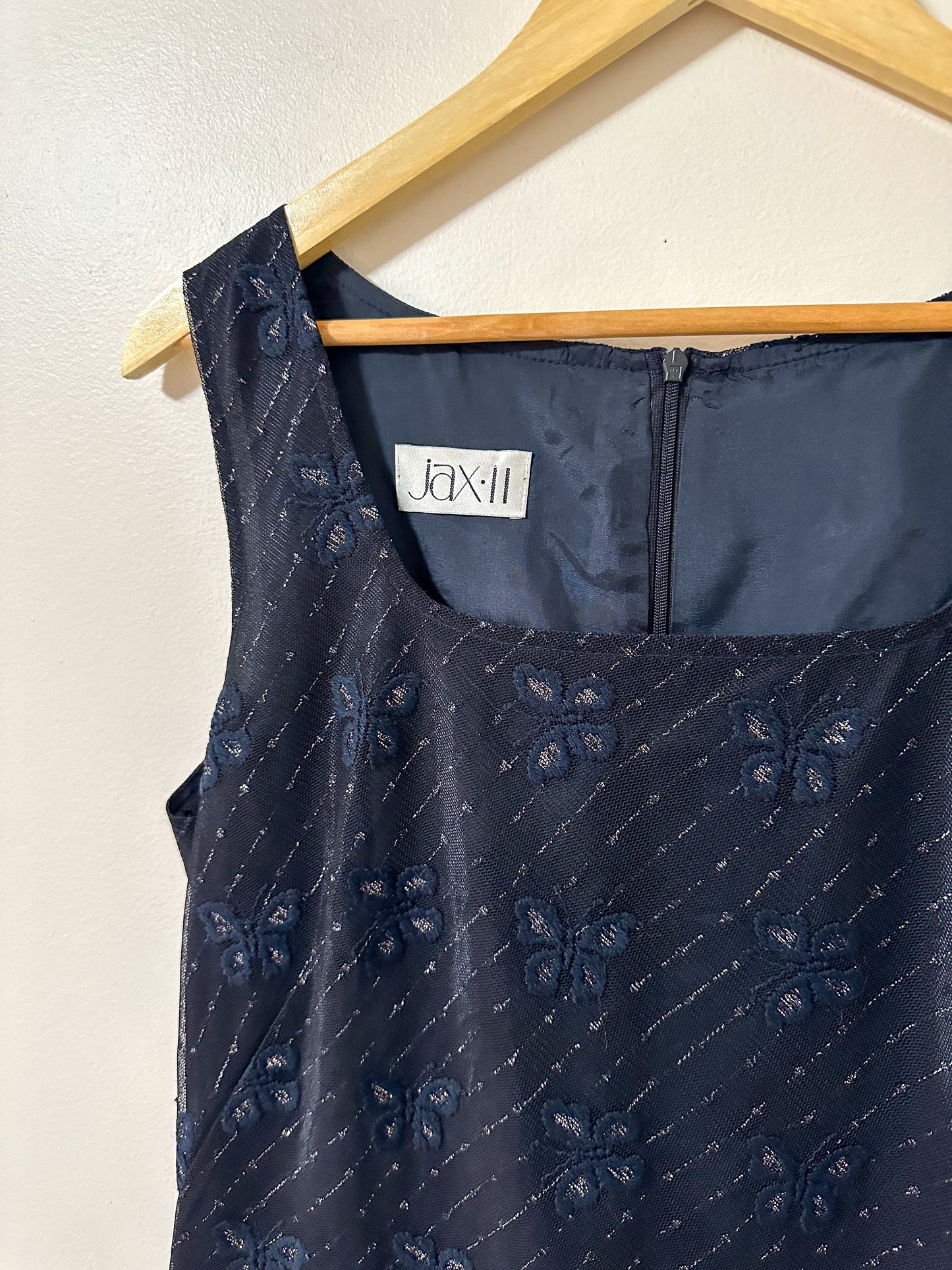 Vintage x Navy Butterfly Dress (L)