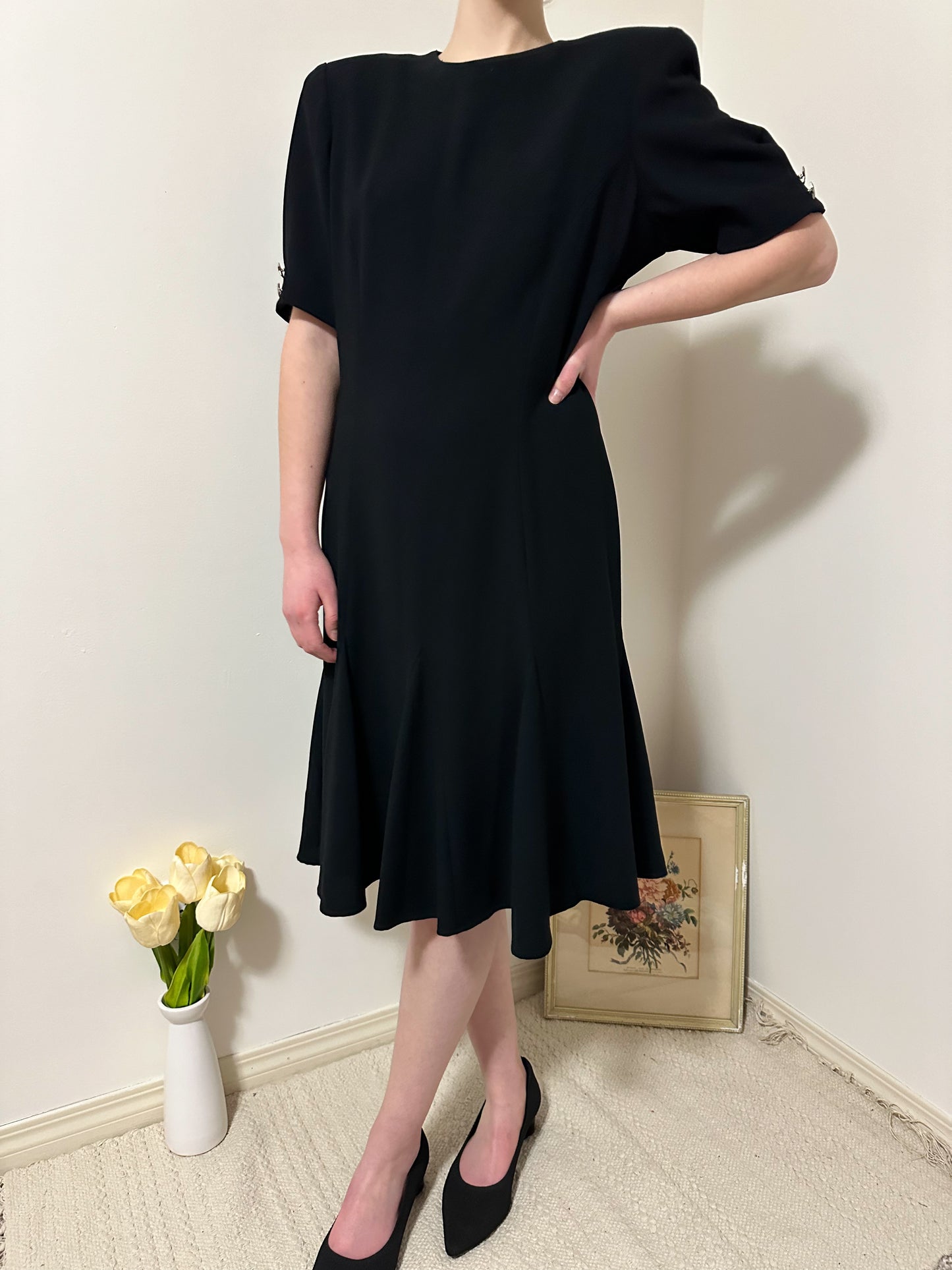 Vintage x Liz Claiborne Black Dress (L/XL)