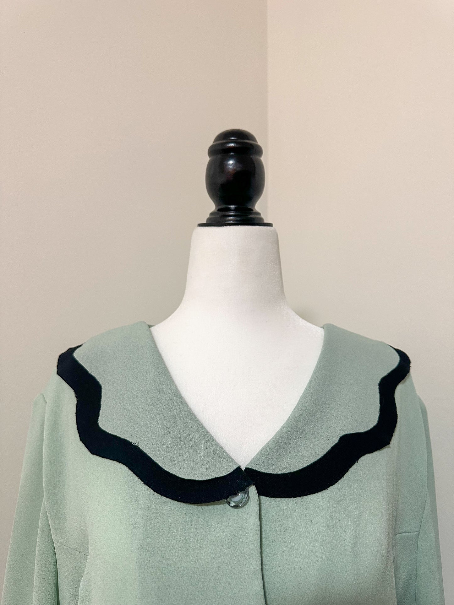 Vintage x Mint Green Handmade Blouse (2X)