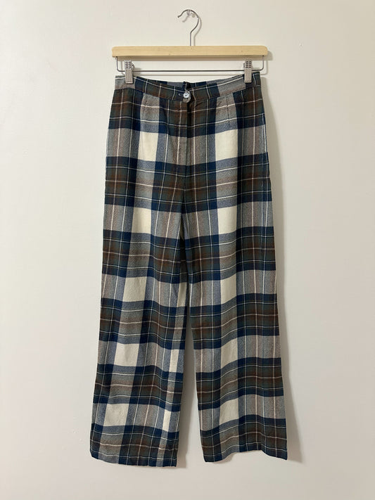 Vintage x Aljean Plaid Wool Trousers (S)