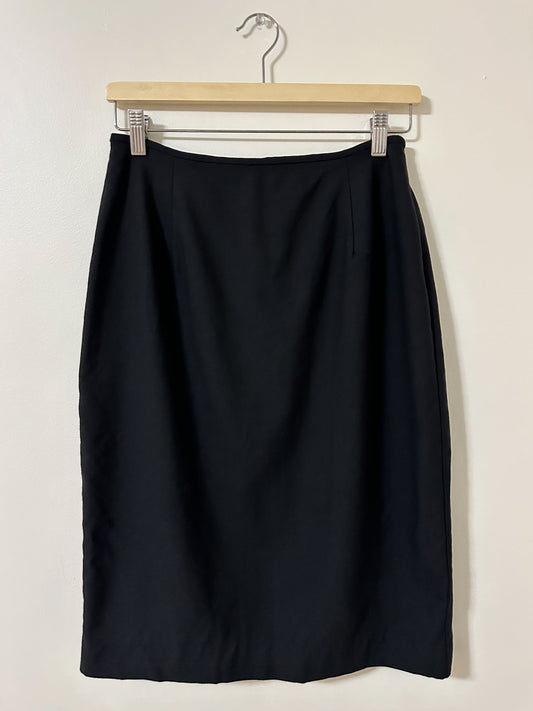 Vintage x Bellessa Black Wool Skirt (M)