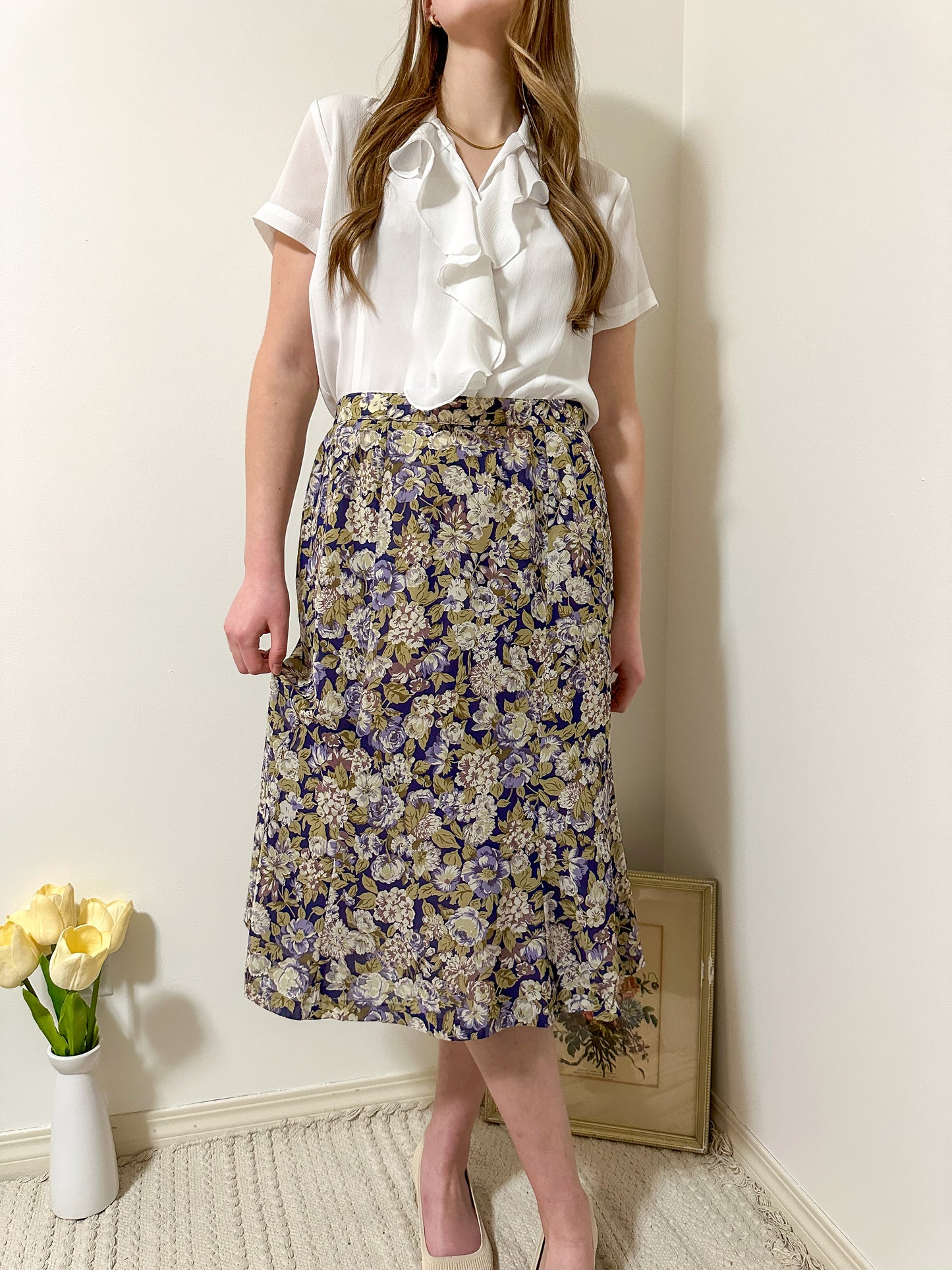 Vintage x FitMe Floral Skirt (M/L)