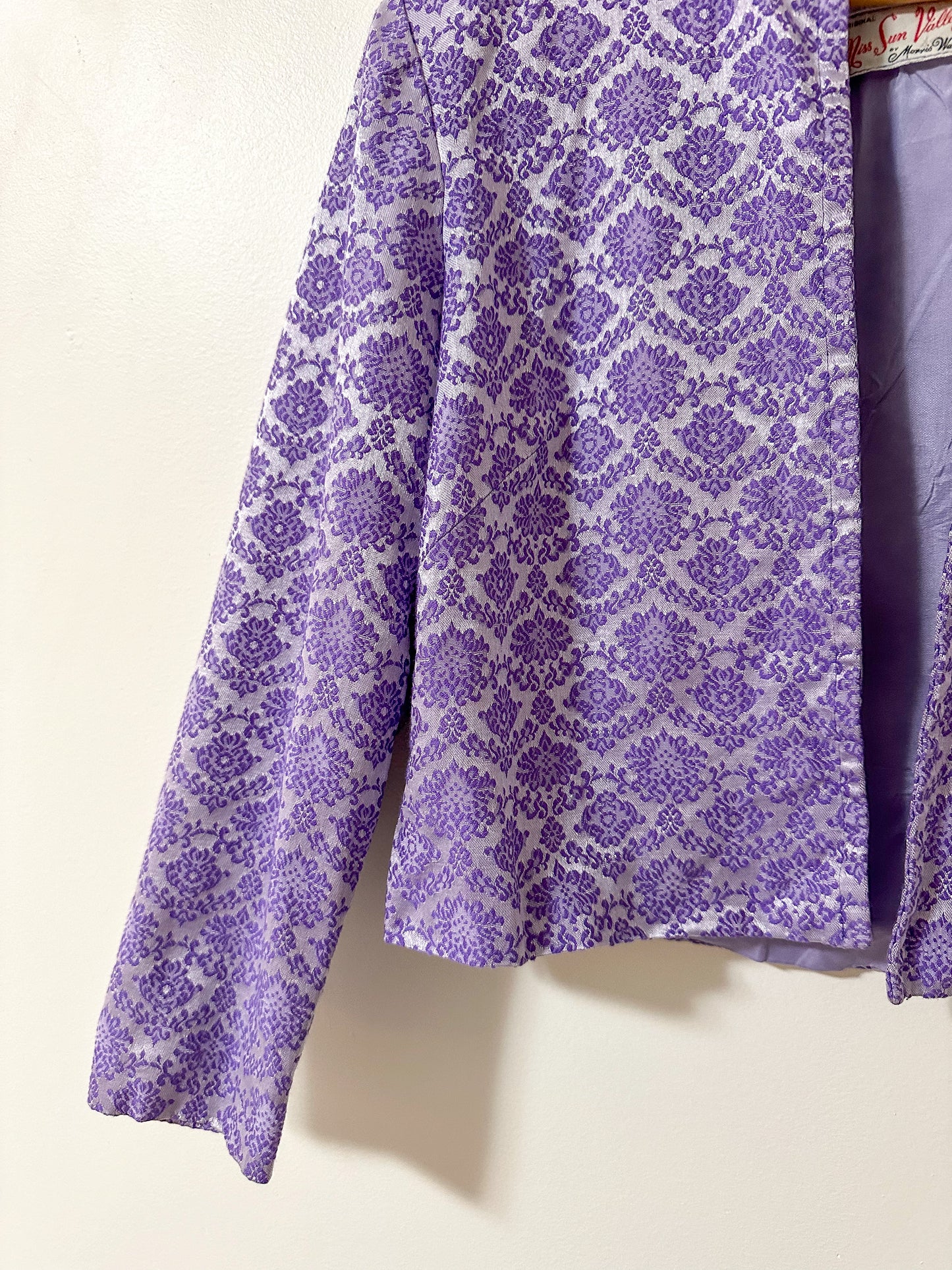 Vintage x Miss Sun Valley Purple Cropped Blazer (M/L)